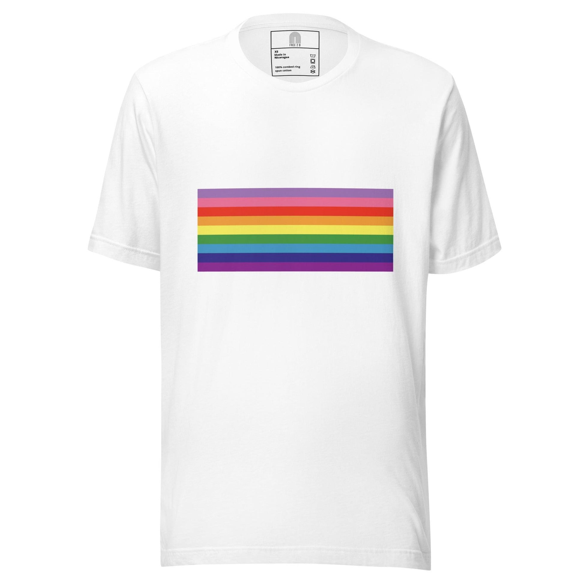 Gilbert Baker Flag T-Shirt - T Shirt - Free 2 B