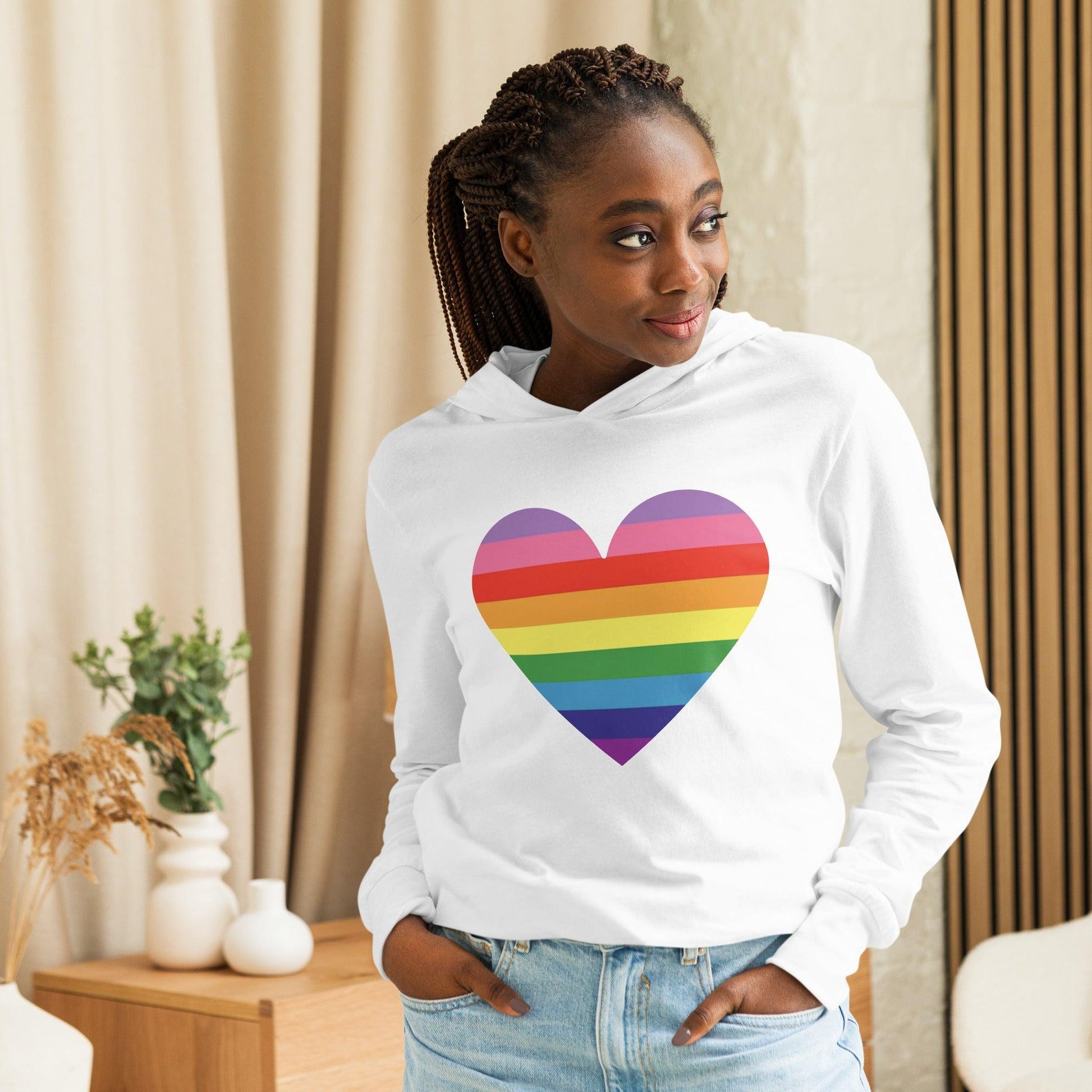 Gilbert Baker Heart Long Sleeve Shirt - Long Sleeve Shirt - Free 2 B