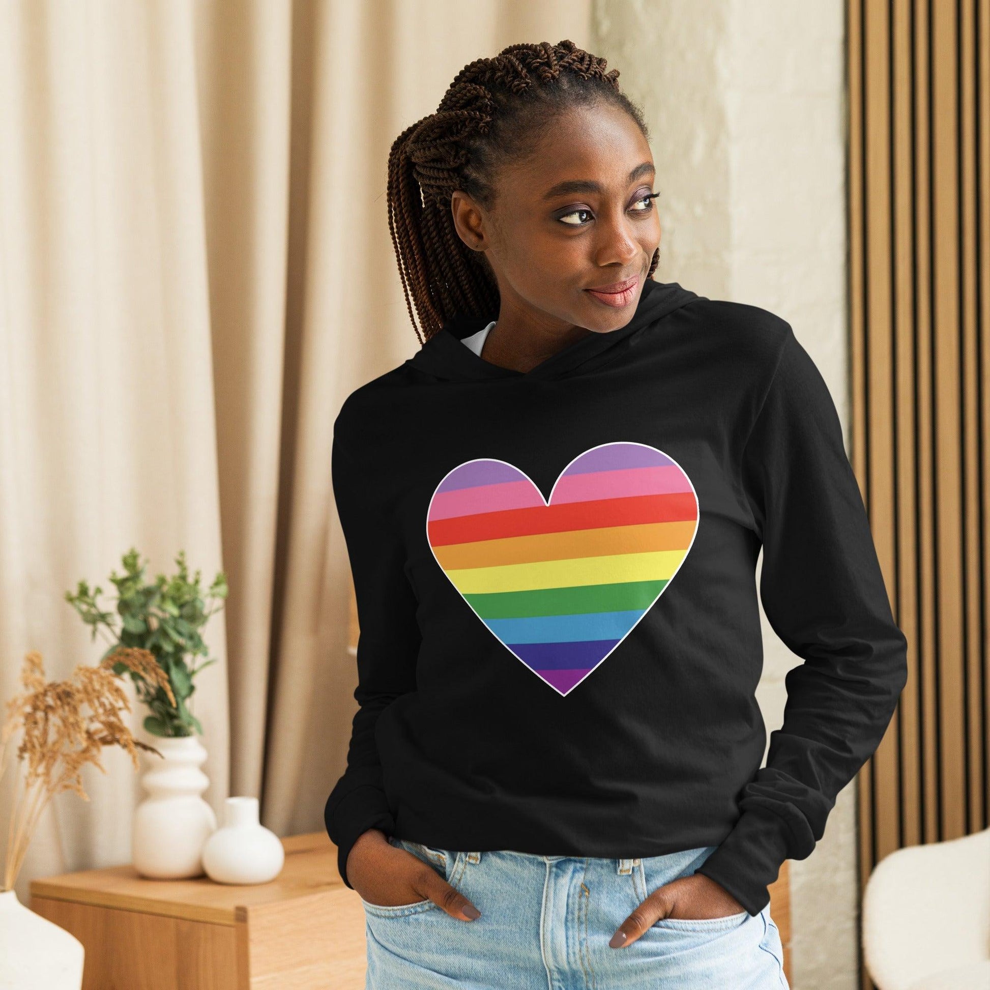 Gilbert Baker Heart Long Sleeve Shirt - Long Sleeve Shirt - Free 2 B