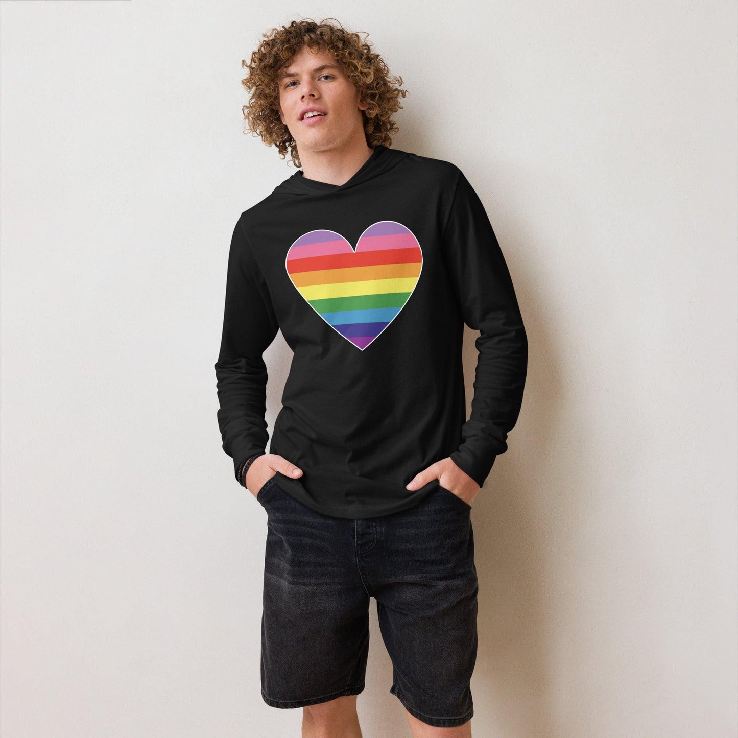 Gilbert Baker Heart Long Sleeve Shirt - Long Sleeve Shirt - Free 2 B