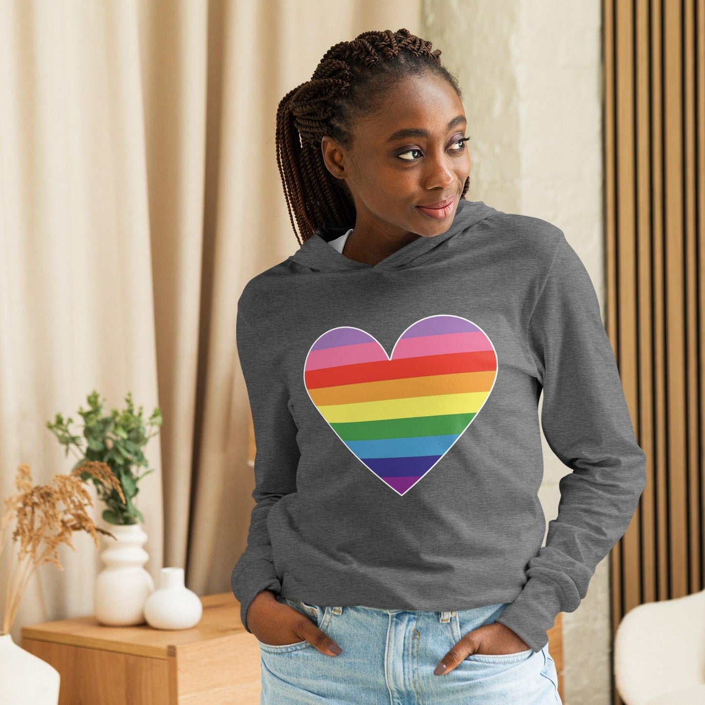 Gilbert Baker Heart Long Sleeve Shirt - Long Sleeve Shirt - Free 2 B