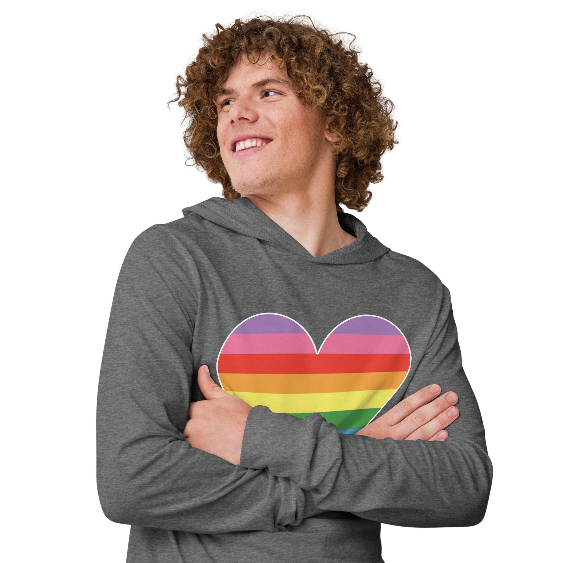 Gilbert Baker Heart Long Sleeve Shirt - Long Sleeve Shirt - Free 2 B