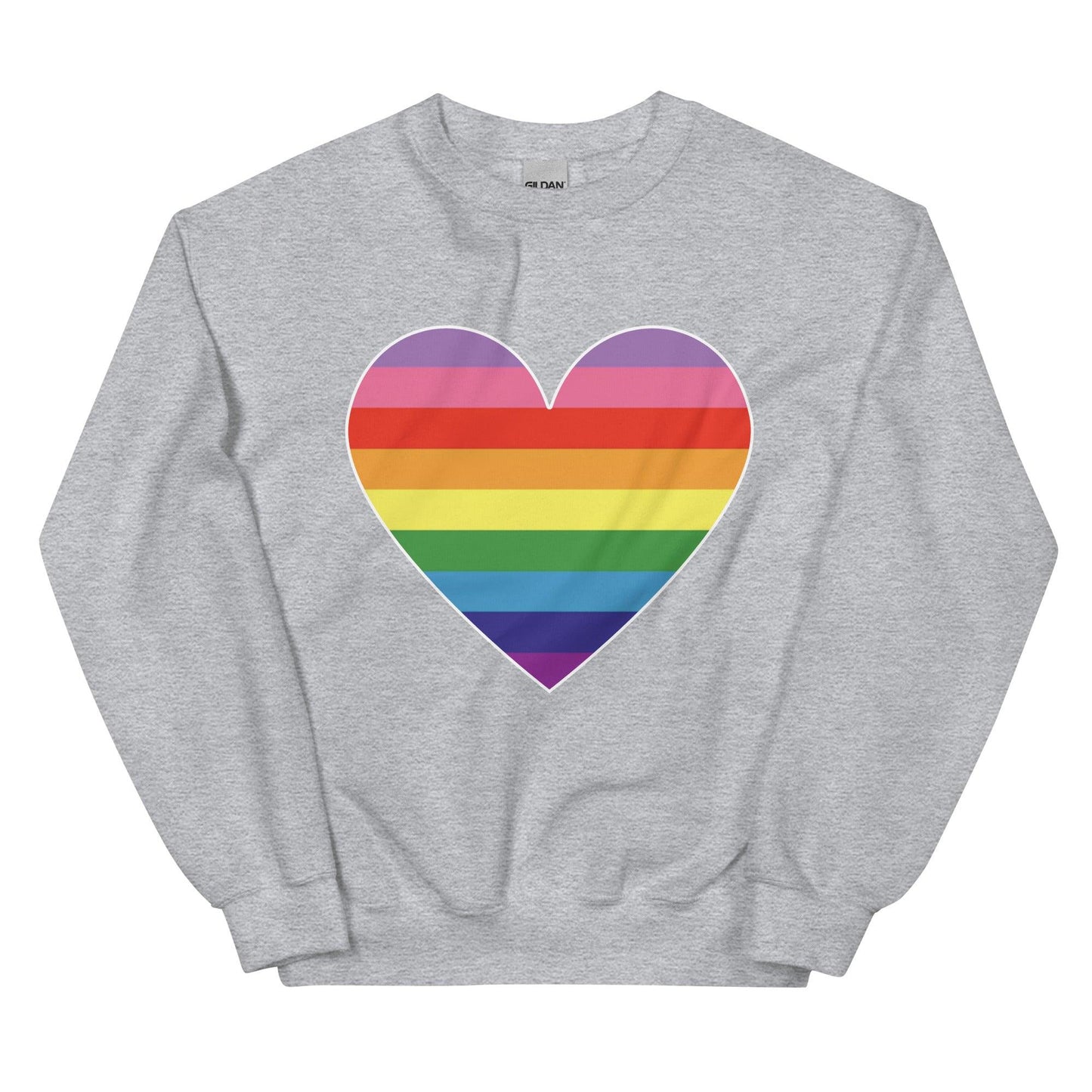 Gilbert Baker Heart Sweatshirt - Crewneck Sweatshirt - Free 2 B