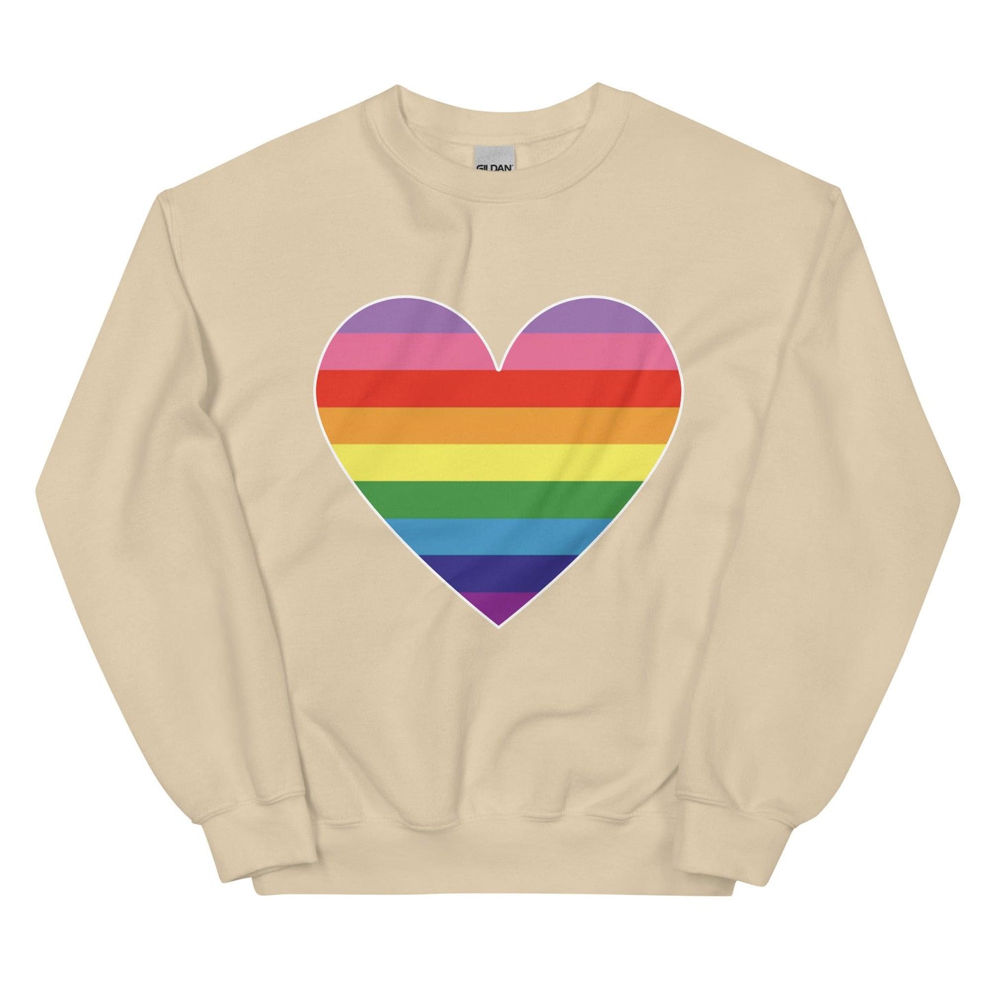 Gilbert Baker Heart Sweatshirt - Crewneck Sweatshirt - Free 2 B