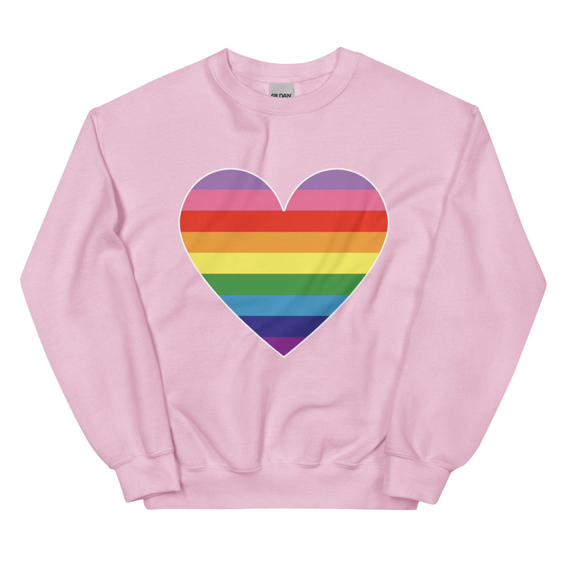 Gilbert Baker Heart Sweatshirt - Crewneck Sweatshirt - Free 2 B