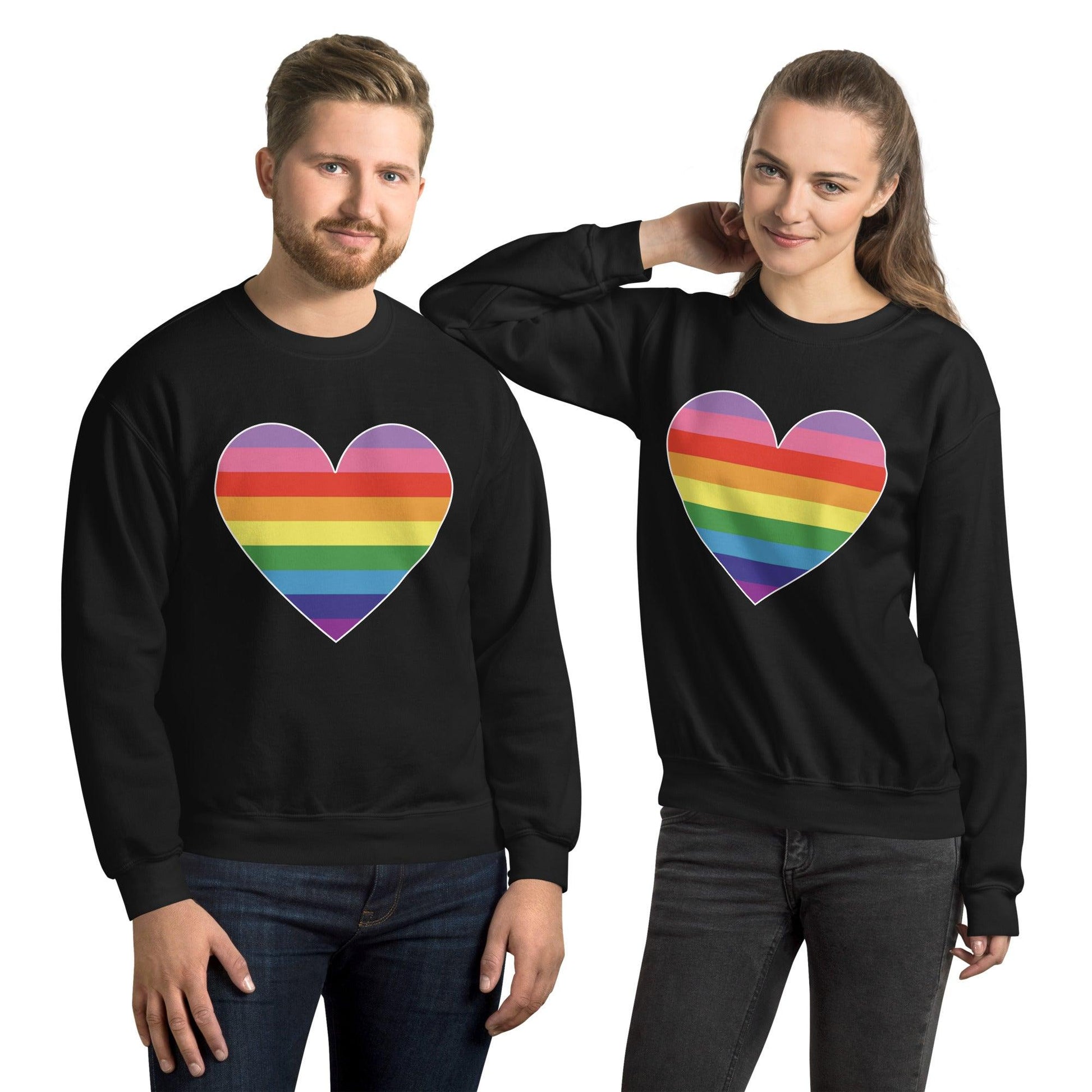 Gilbert Baker Heart Sweatshirt - Crewneck Sweatshirt - Free 2 B