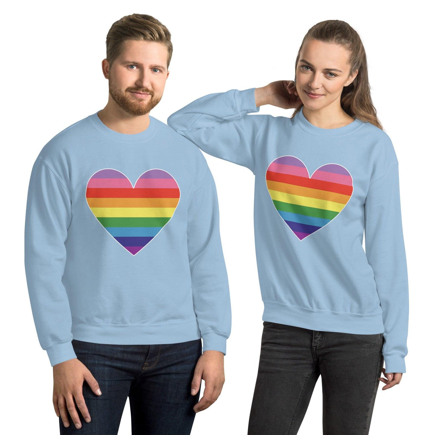 Gilbert Baker Heart Sweatshirt - Crewneck Sweatshirt - Free 2 B