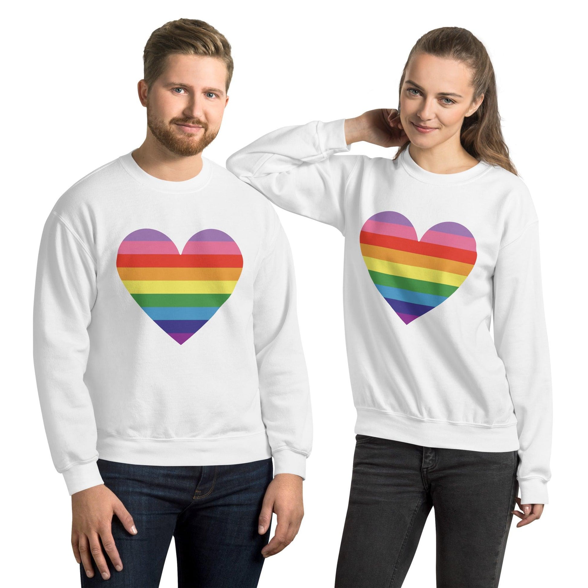 Gilbert Baker Heart Sweatshirt - Crewneck Sweatshirt - Free 2 B