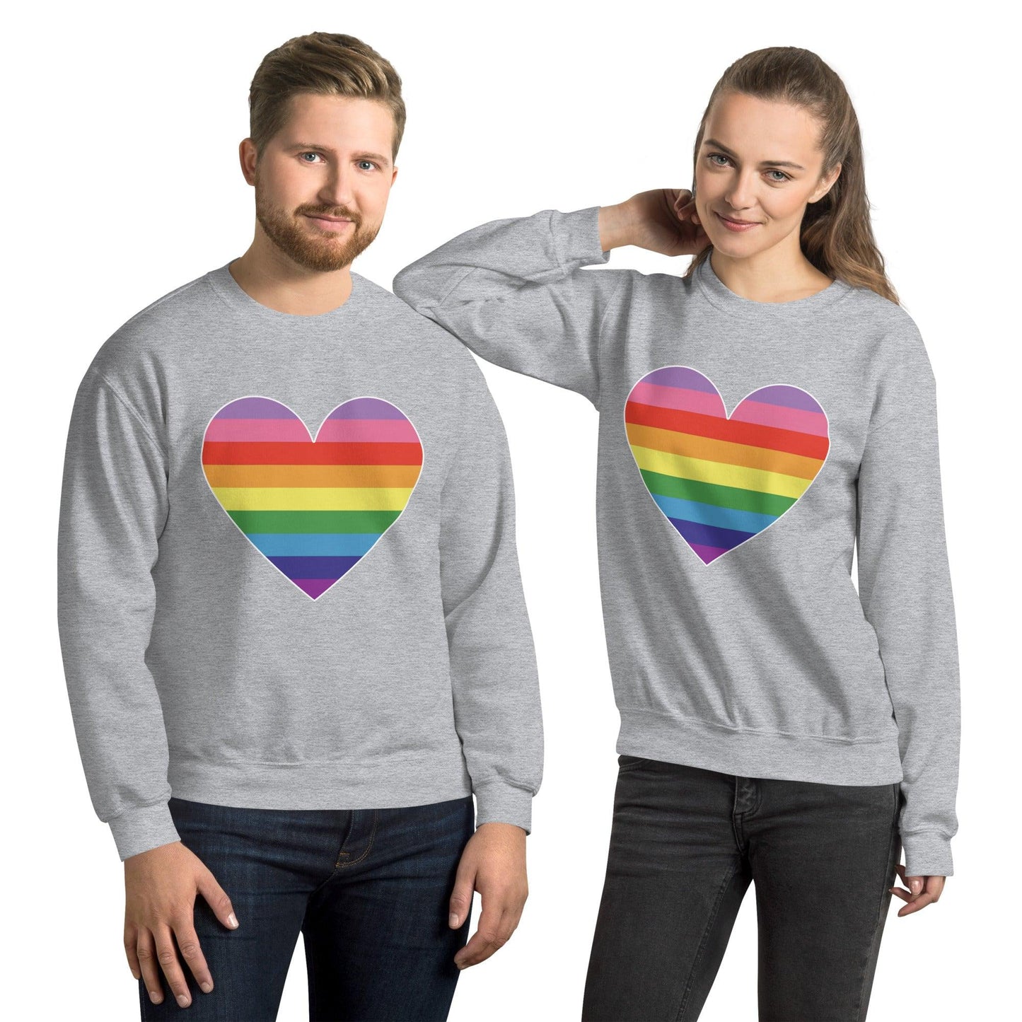 Gilbert Baker Heart Sweatshirt - Crewneck Sweatshirt - Free 2 B