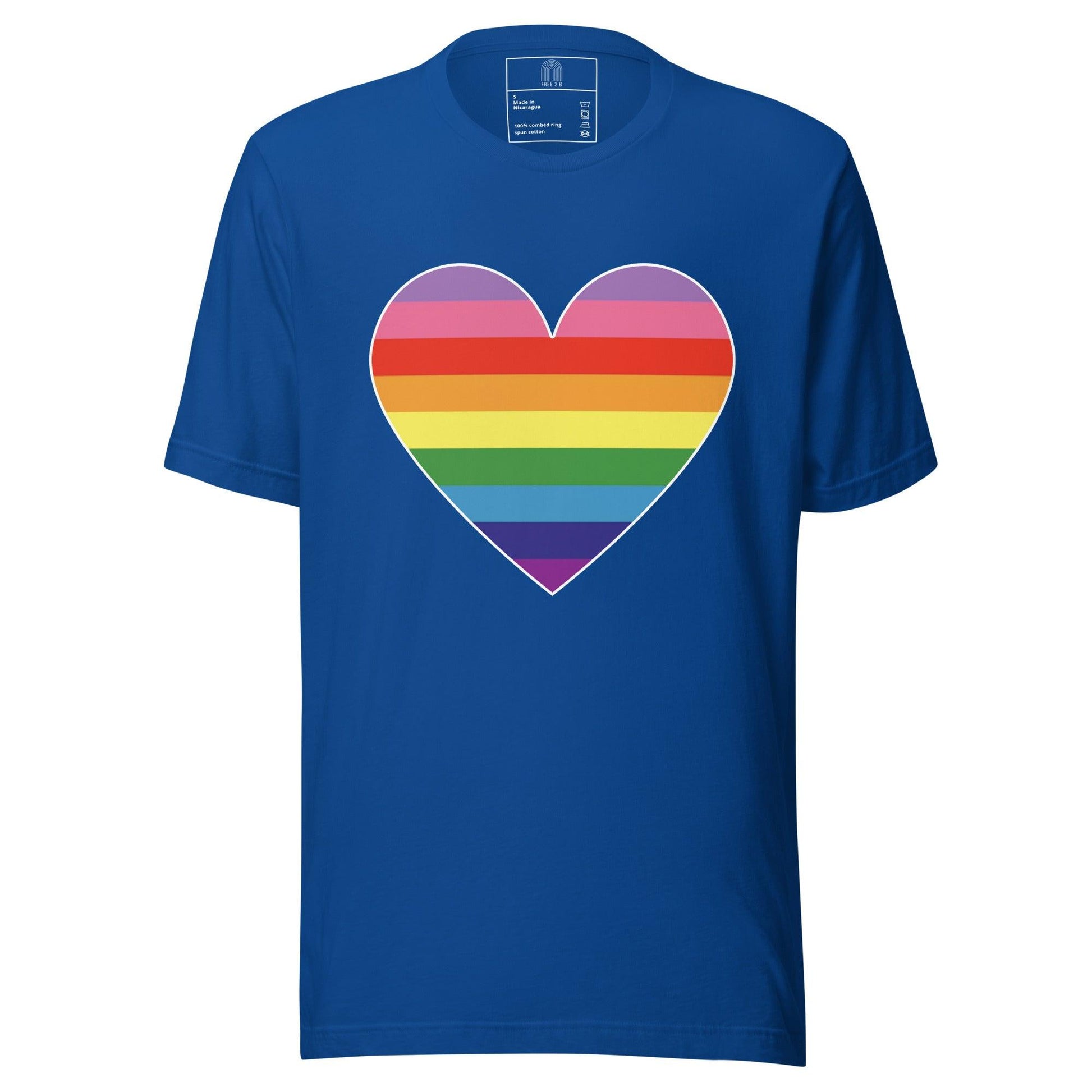 Gilbert Baker Heart T-Shirt - T Shirt - Free 2 B