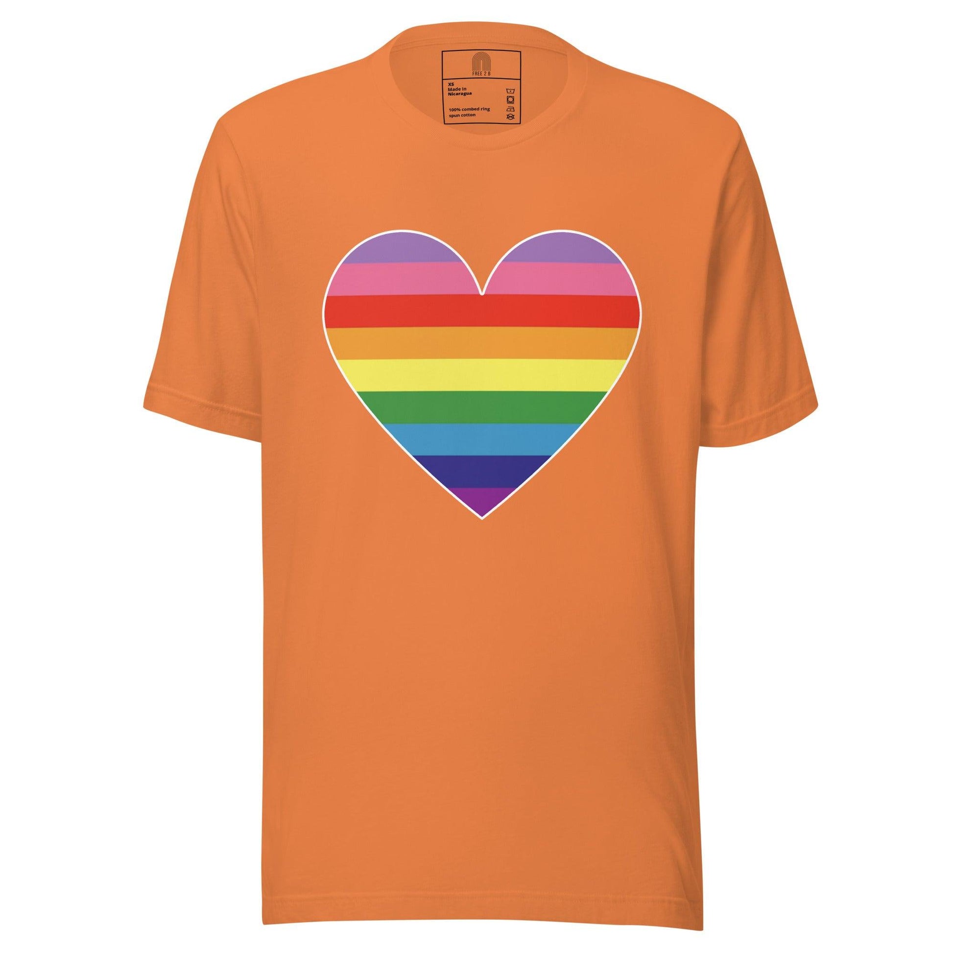 Gilbert Baker Heart T-Shirt - T Shirt - Free 2 B