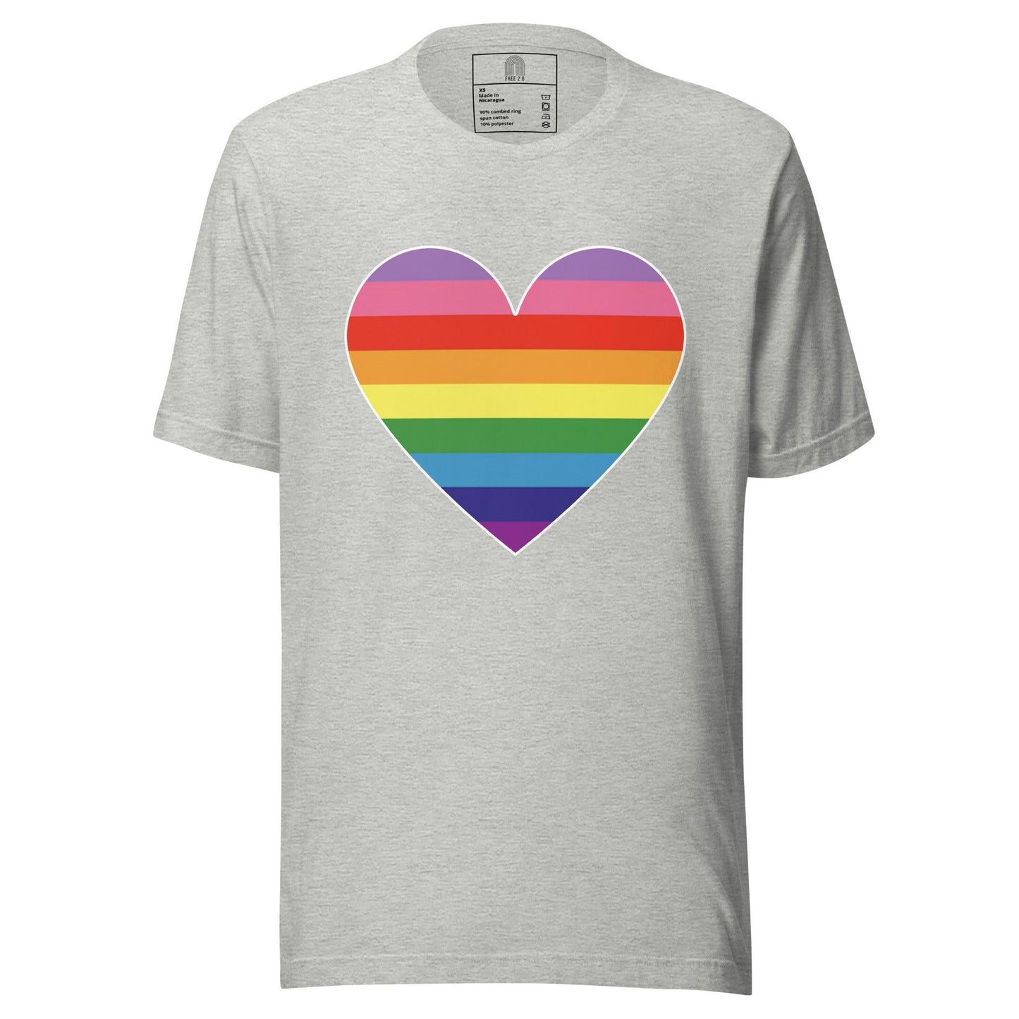 Gilbert Baker Heart T-Shirt - T Shirt - Free 2 B