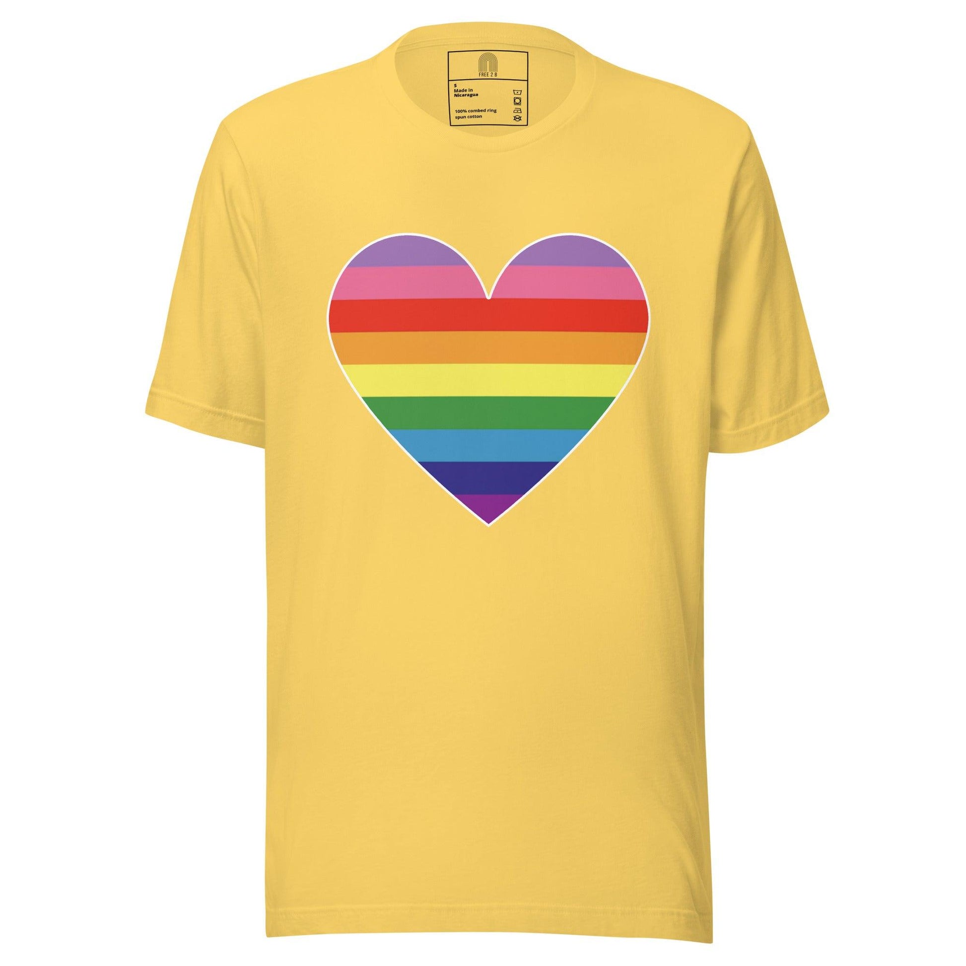 Gilbert Baker Heart T-Shirt - T Shirt - Free 2 B