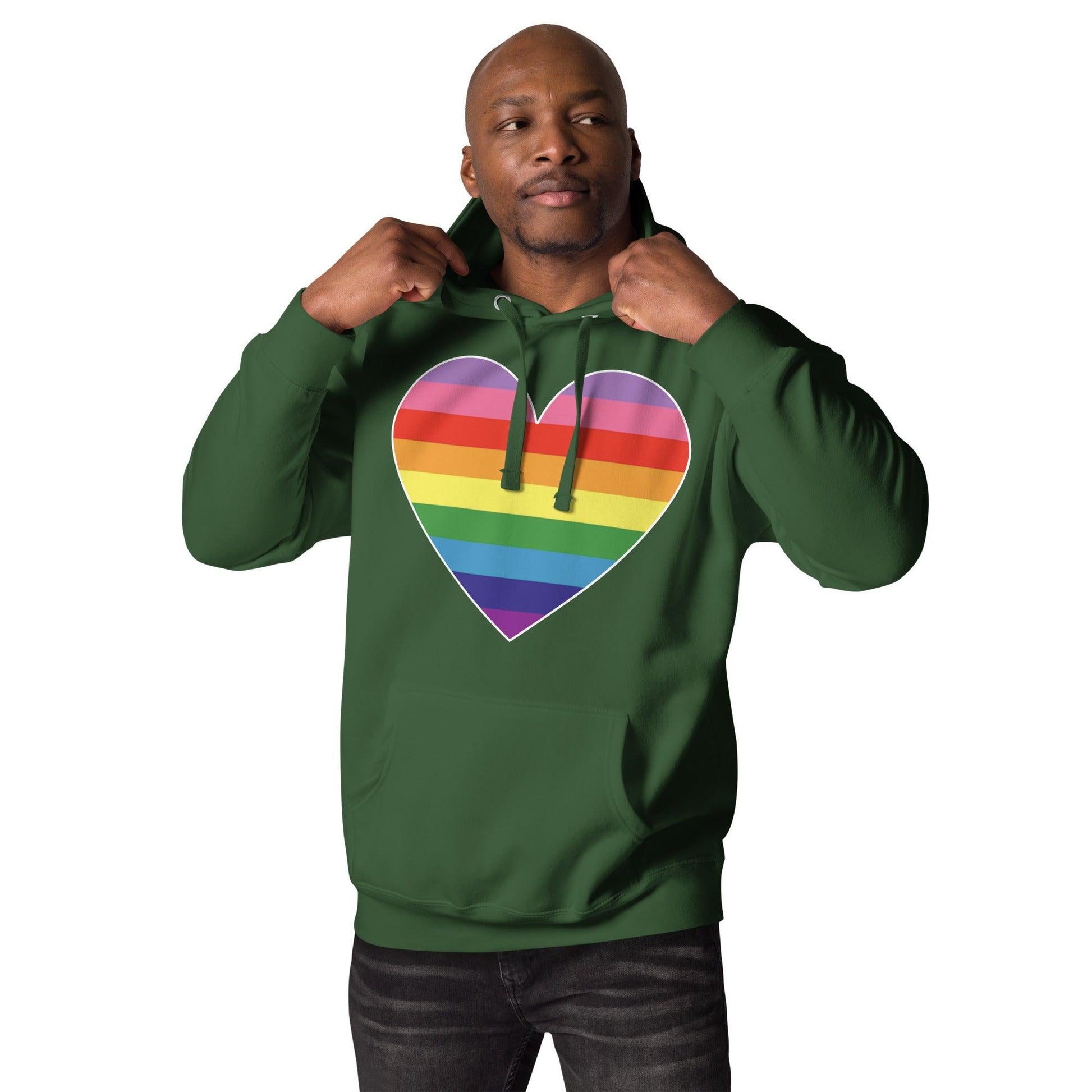 Gilbert Baker's Heart Hoodie - Hoodie - Free 2 B