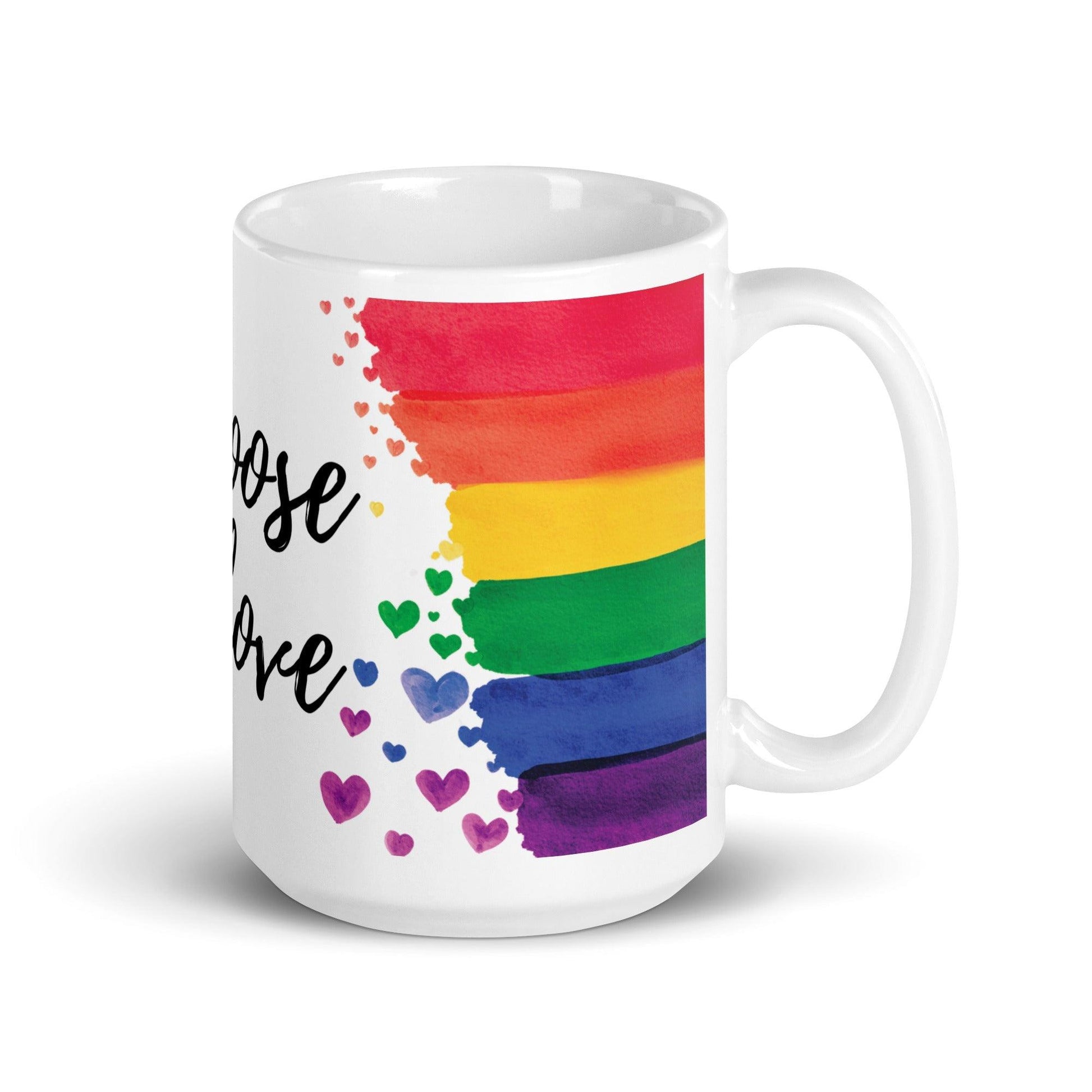 "I Choose to Love" Watercolor Rainbow Mug - Mug - Free 2 B