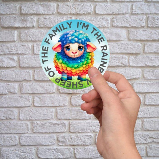 I'm The Rainbow Sheep of the Family Sticker - Male - Sticker - Free 2 B