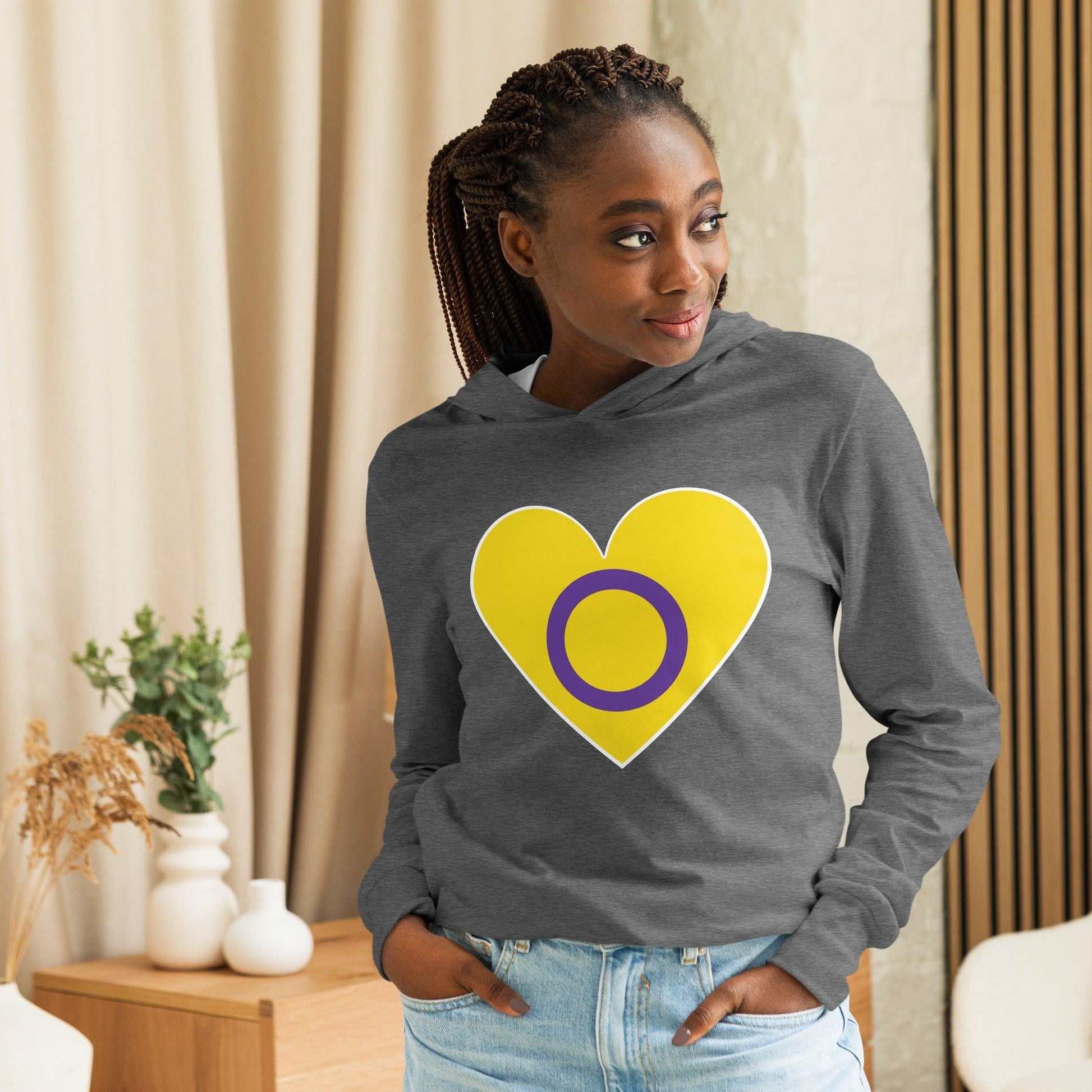 Intersex Heart Long Sleeve Shirt - Long Sleeve Shirt - Free 2 B