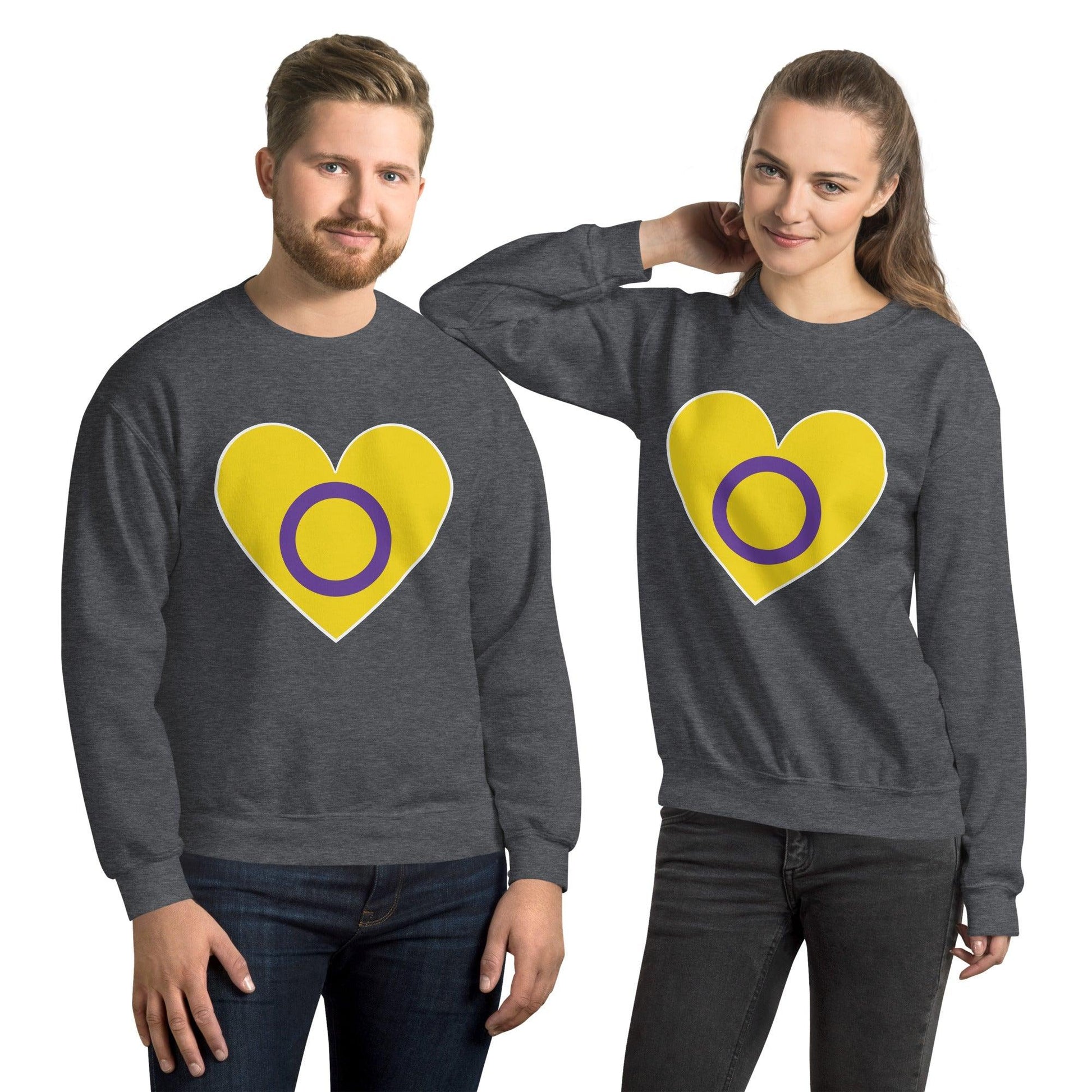 Intersex Heart Sweatshirt - Crewneck Sweatshirt - Free 2 B