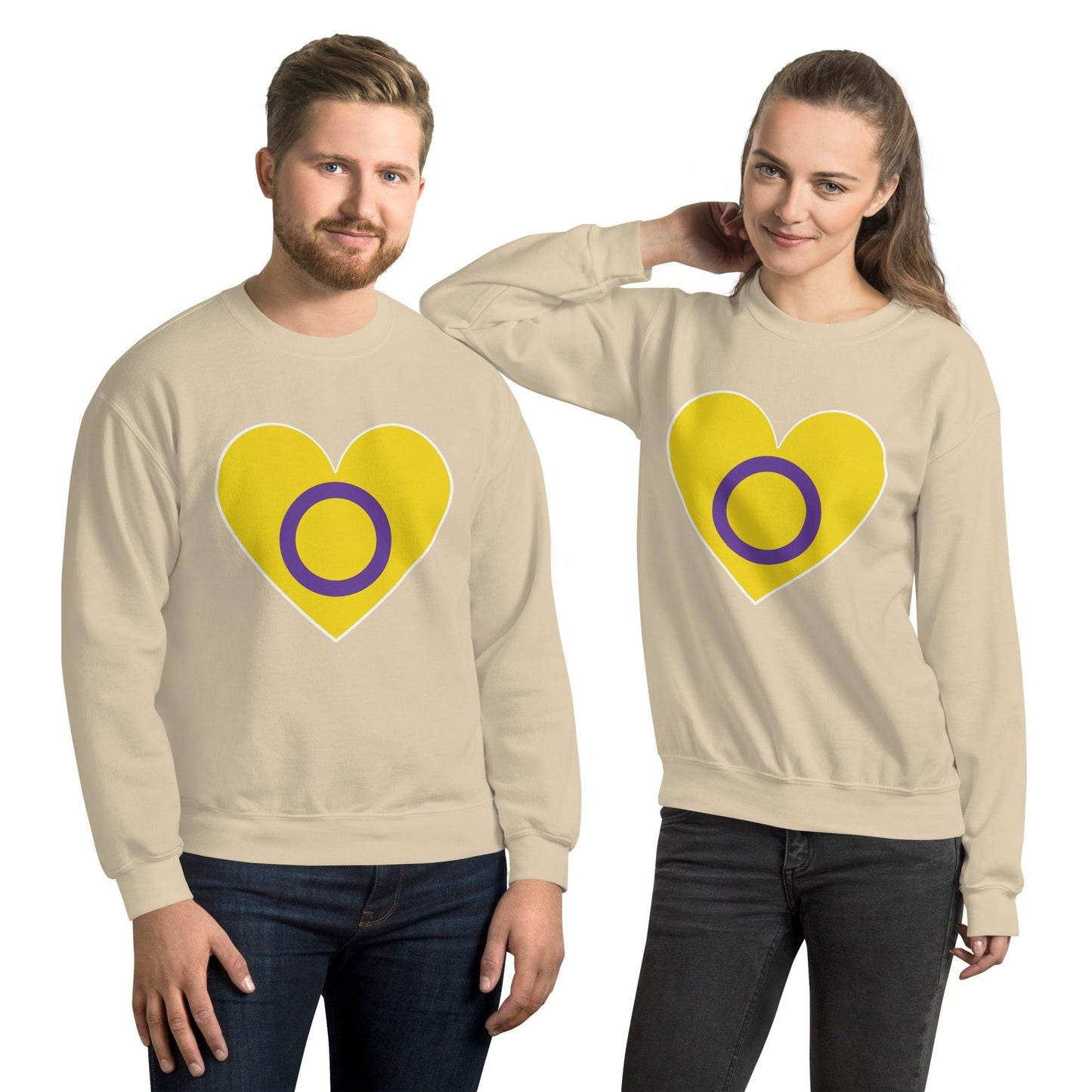 Intersex Heart Sweatshirt - Crewneck Sweatshirt - Free 2 B