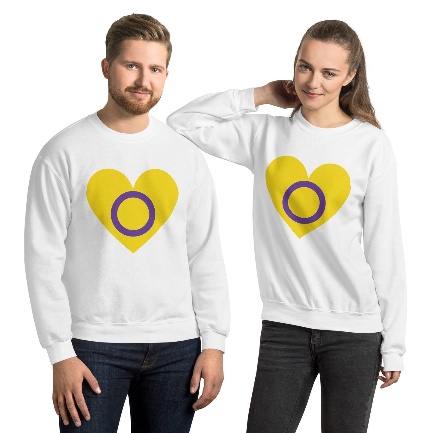 Intersex Heart Sweatshirt - Crewneck Sweatshirt - Free 2 B