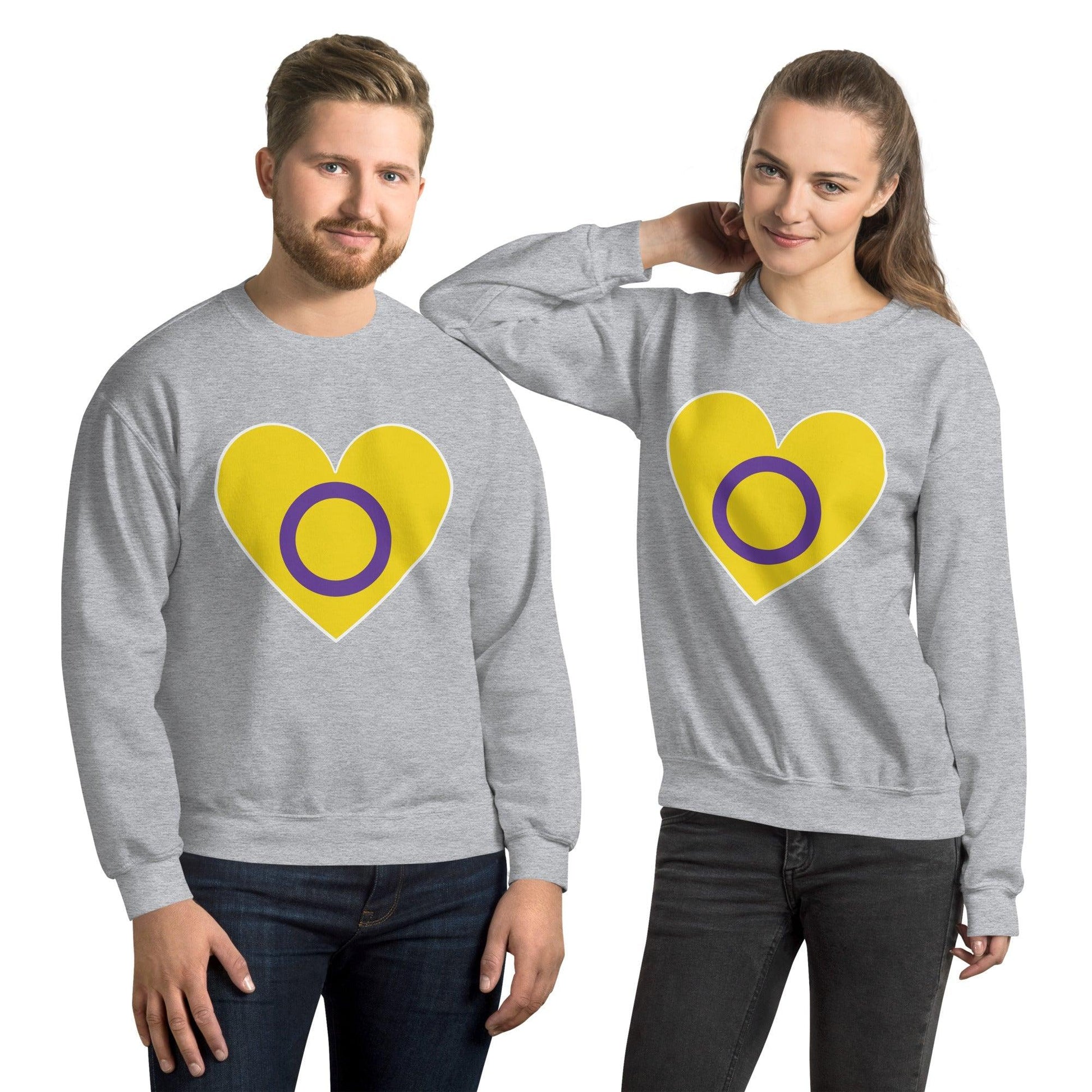 Intersex Heart Sweatshirt - Crewneck Sweatshirt - Free 2 B