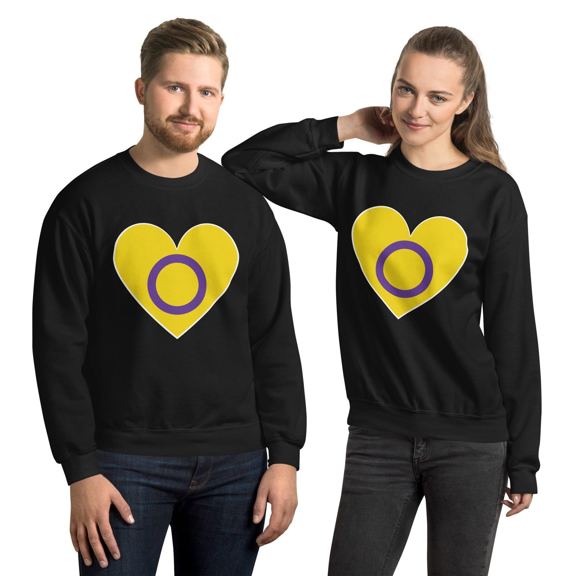 Intersex Heart Sweatshirt - Crewneck Sweatshirt - Free 2 B