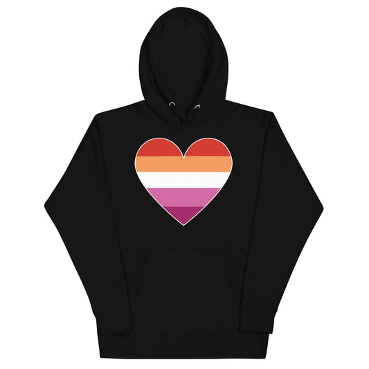 Lesbian Heart Hoodie - Hoodie - Free 2 B