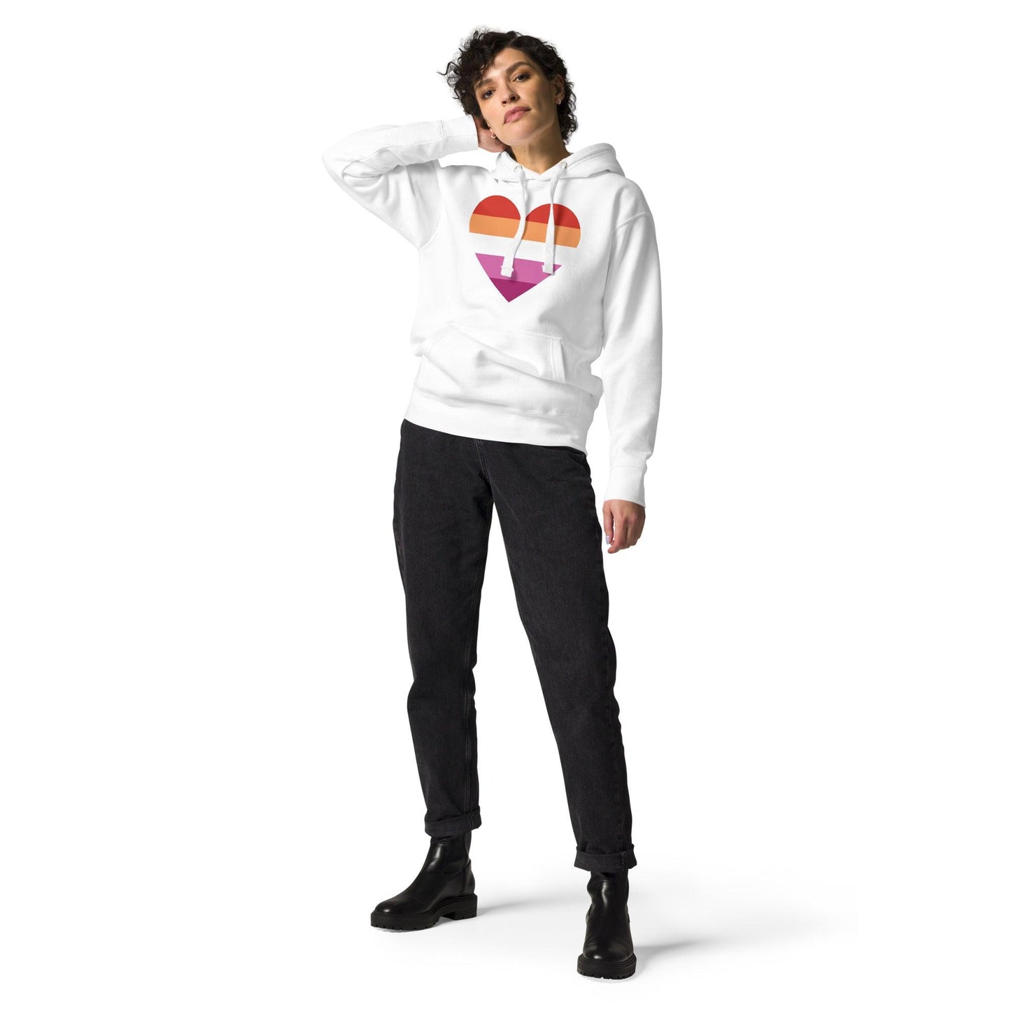 Lesbian Heart Hoodie - Hoodie - Free 2 B