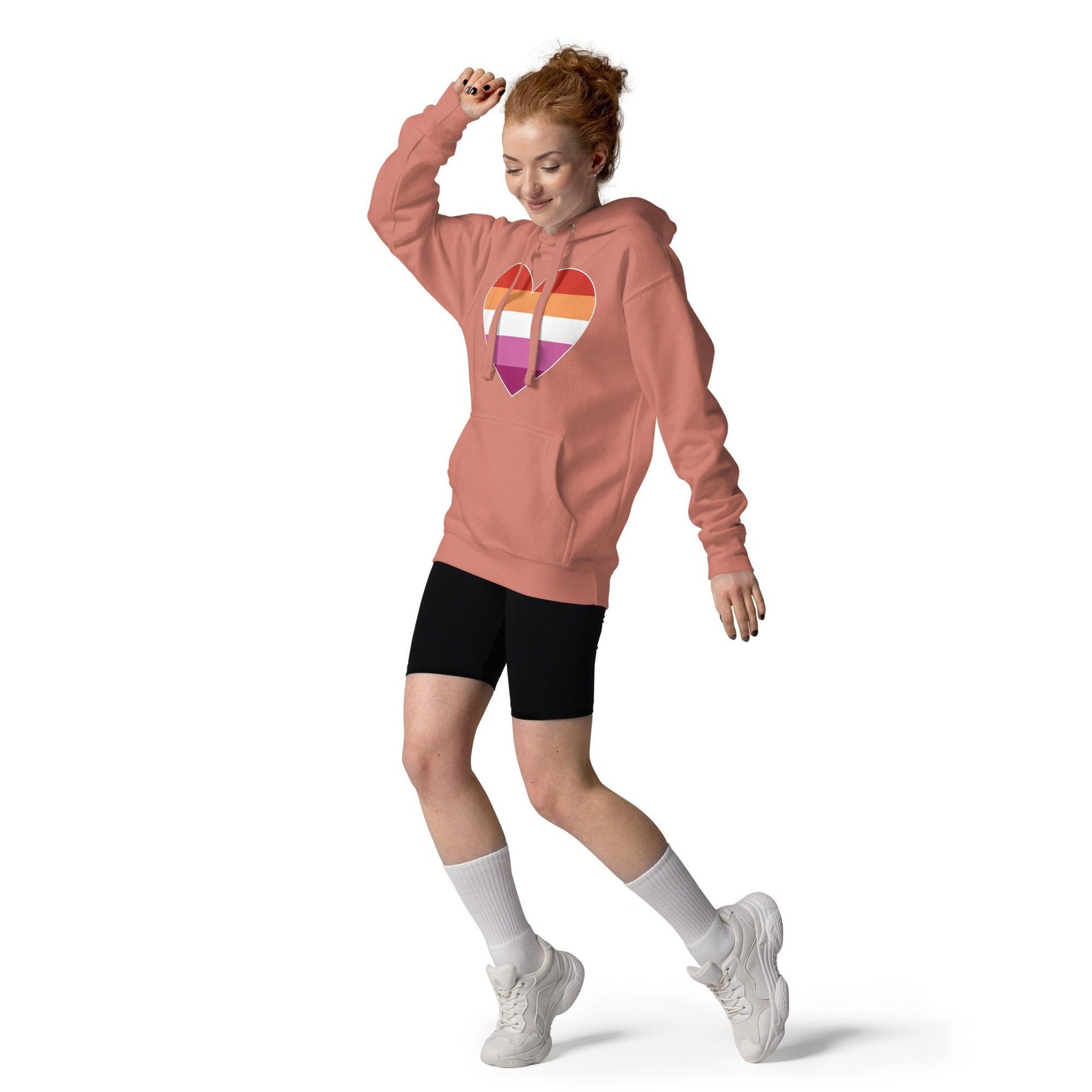 Lesbian Heart Hoodie - Hoodie - Free 2 B