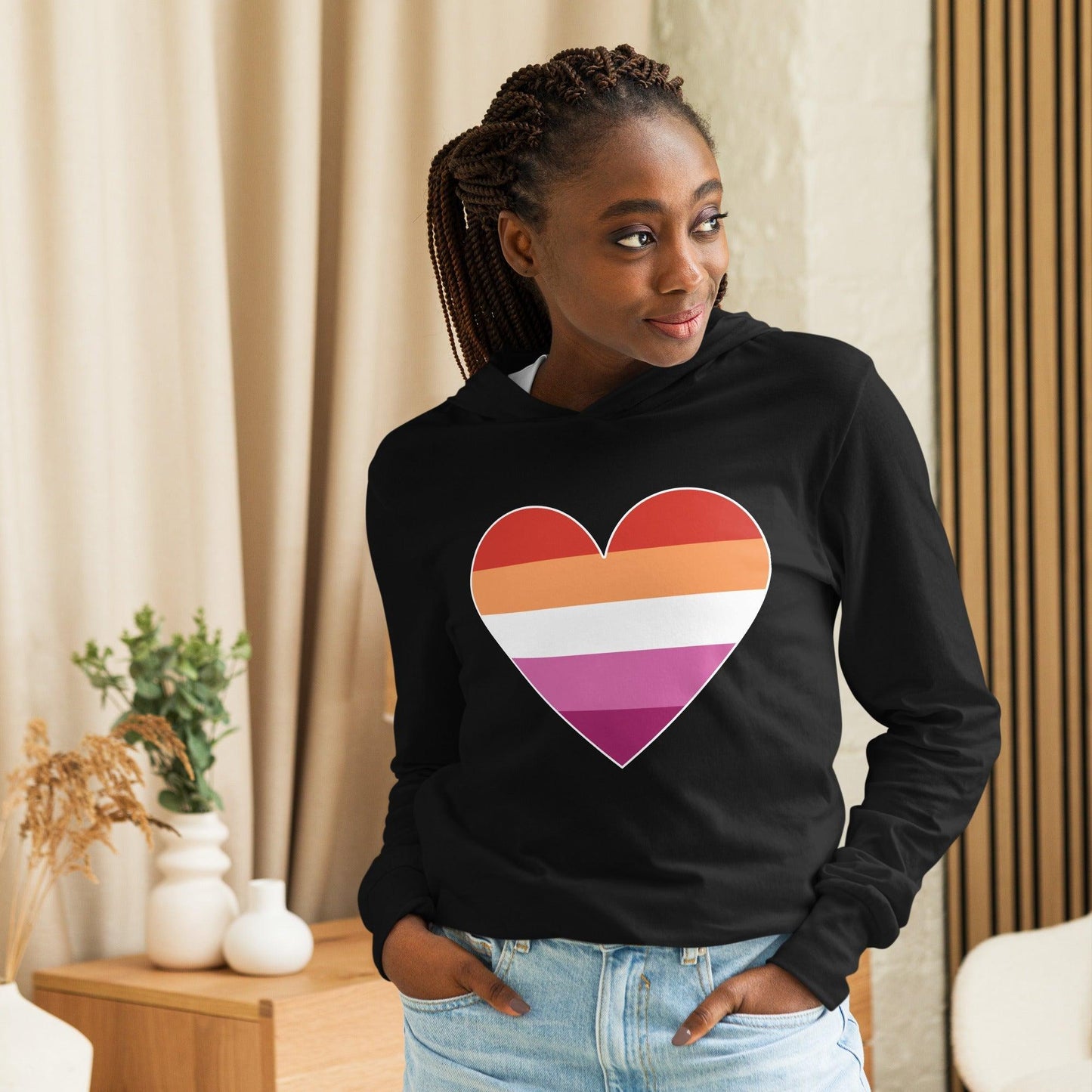 Lesbian Heart Long Sleeve Shirt - Long Sleeve Shirt - Free 2 B