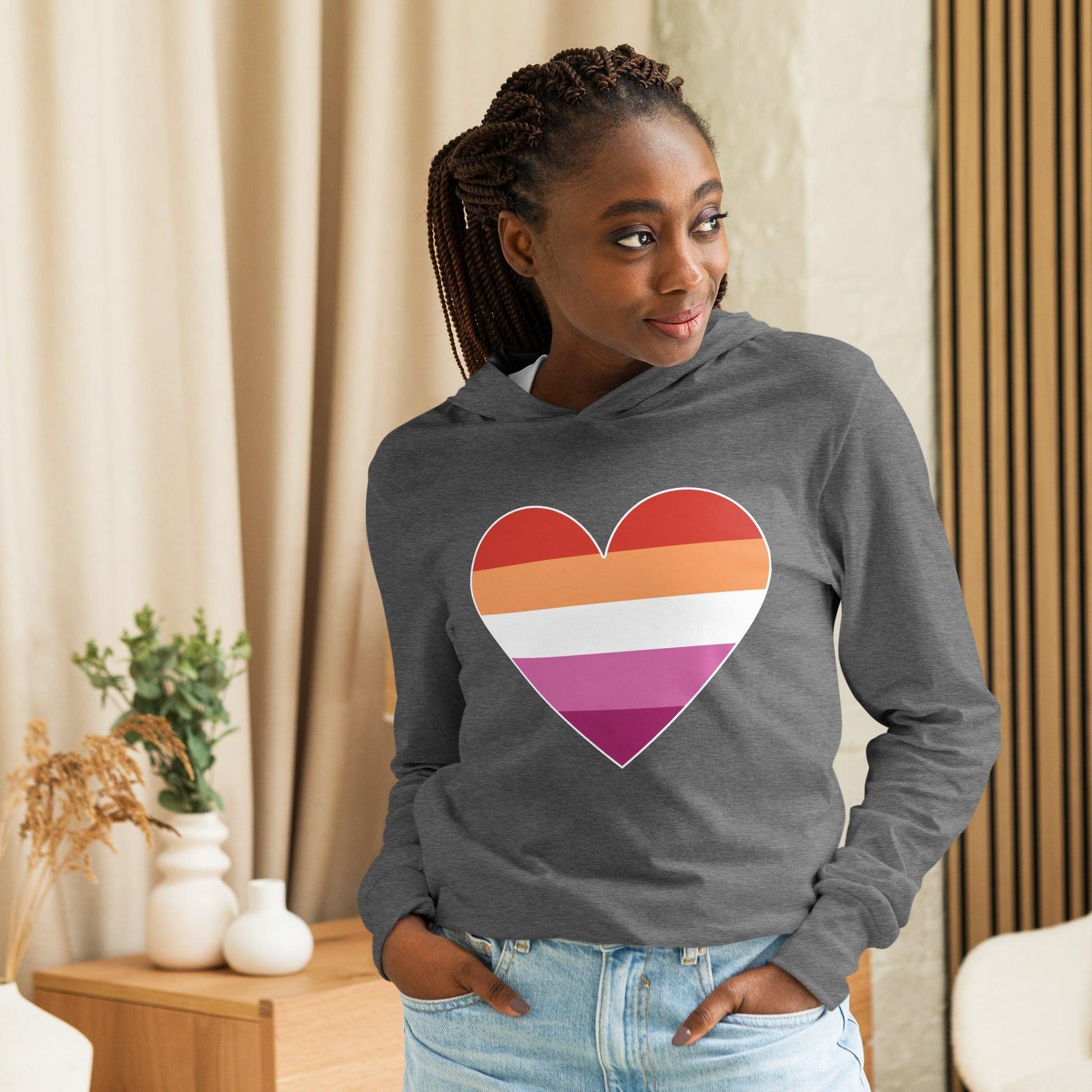 Lesbian Heart Long Sleeve Shirt - Long Sleeve Shirt - Free 2 B