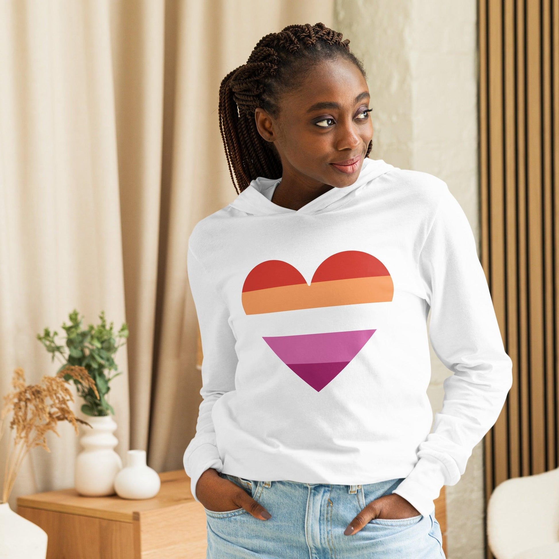 Lesbian Heart Long Sleeve Shirt - Long Sleeve Shirt - Free 2 B