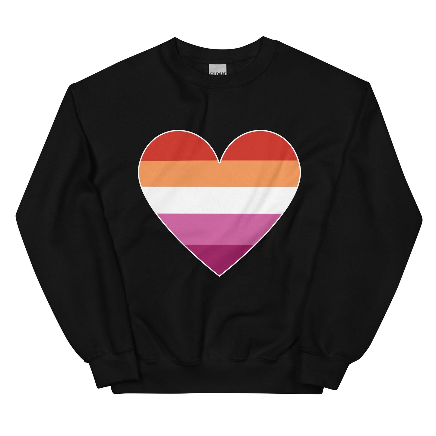 Lesbian Heart Sweatshirt - Crewneck Sweatshirt - Free 2 B