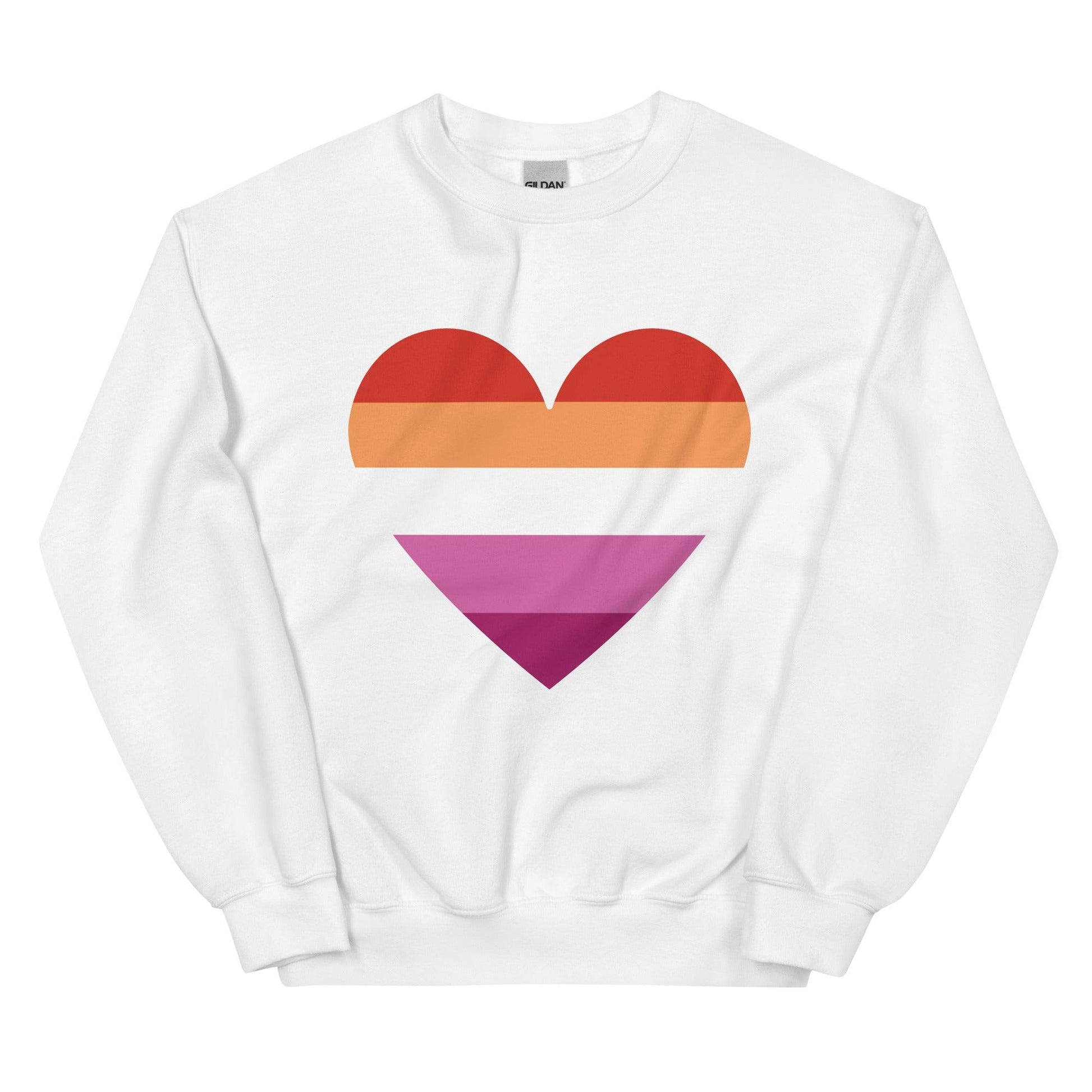 Lesbian Heart Sweatshirt - Crewneck Sweatshirt - Free 2 B