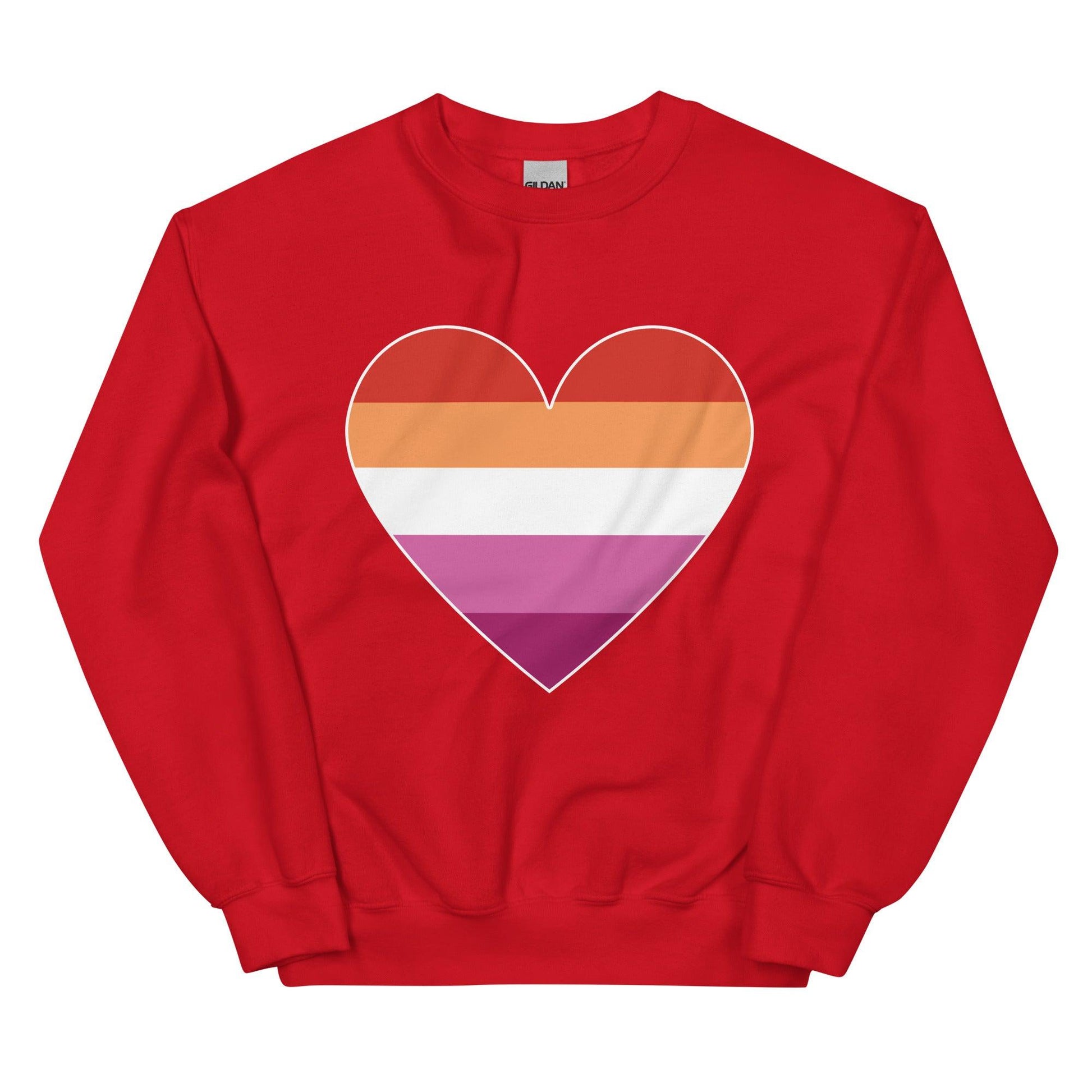 Lesbian Heart Sweatshirt - Crewneck Sweatshirt - Free 2 B