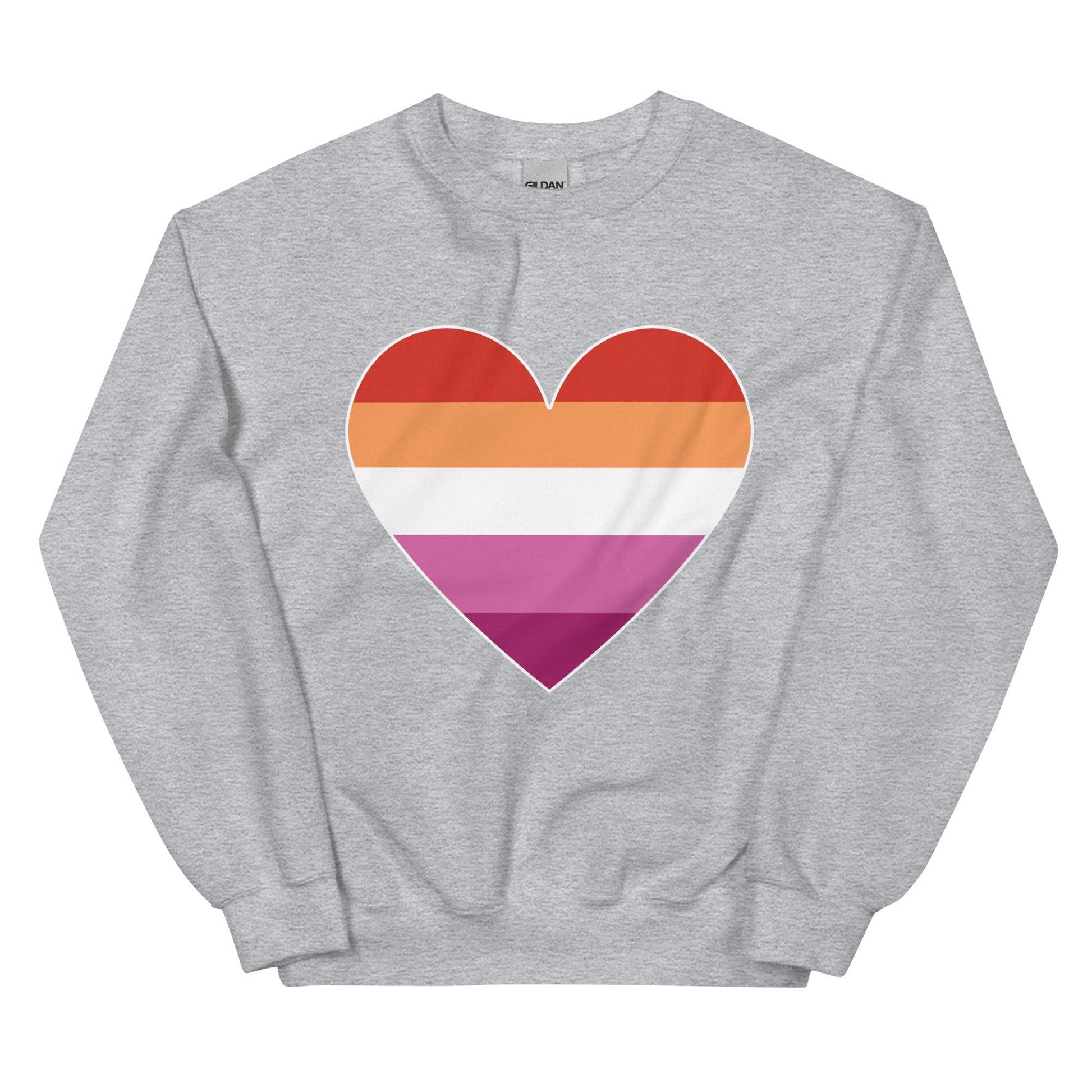 Lesbian Heart Sweatshirt - Crewneck Sweatshirt - Free 2 B