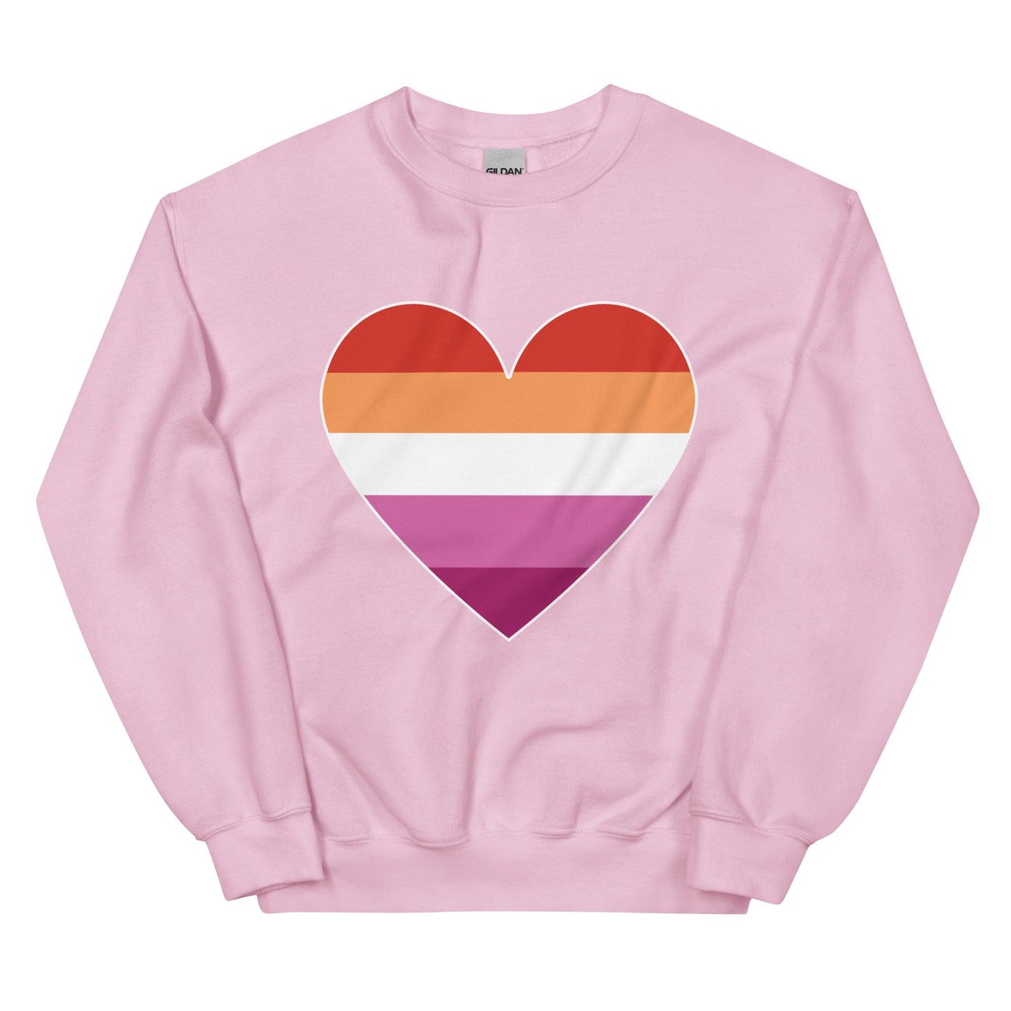 Lesbian Heart Sweatshirt - Crewneck Sweatshirt - Free 2 B