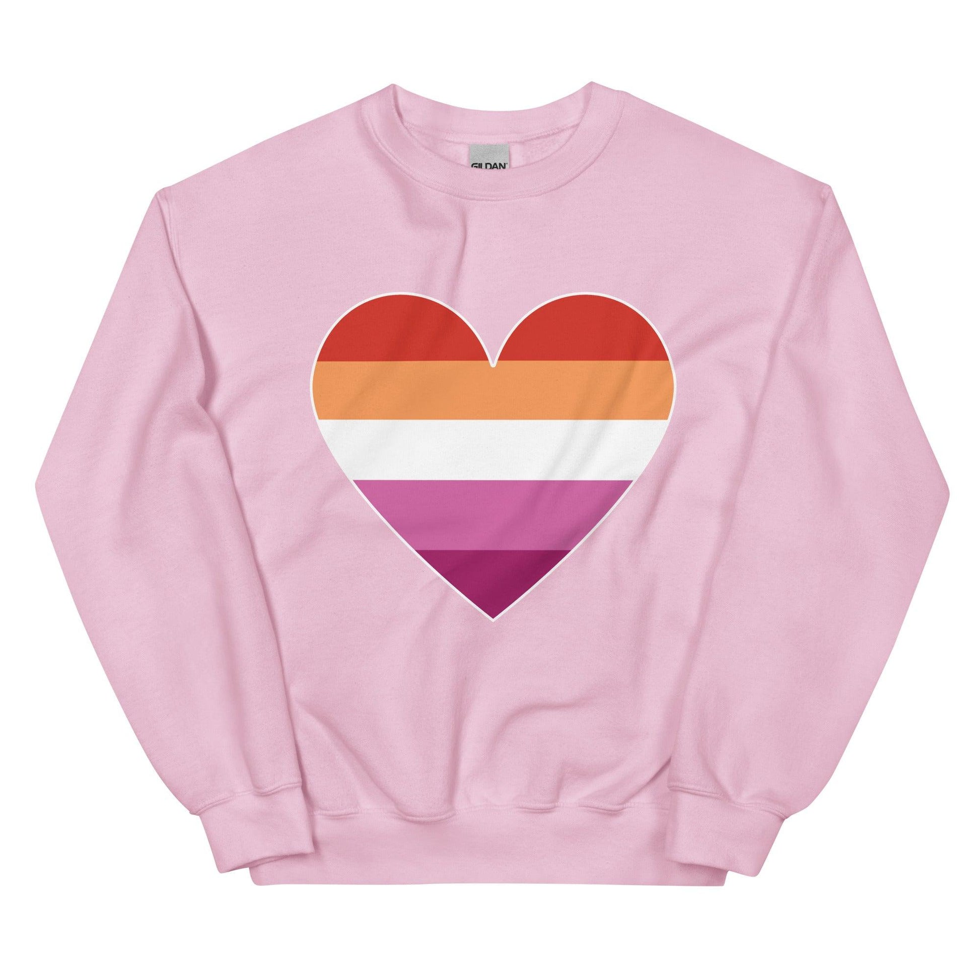 Lesbian Heart Sweatshirt - Crewneck Sweatshirt - Free 2 B