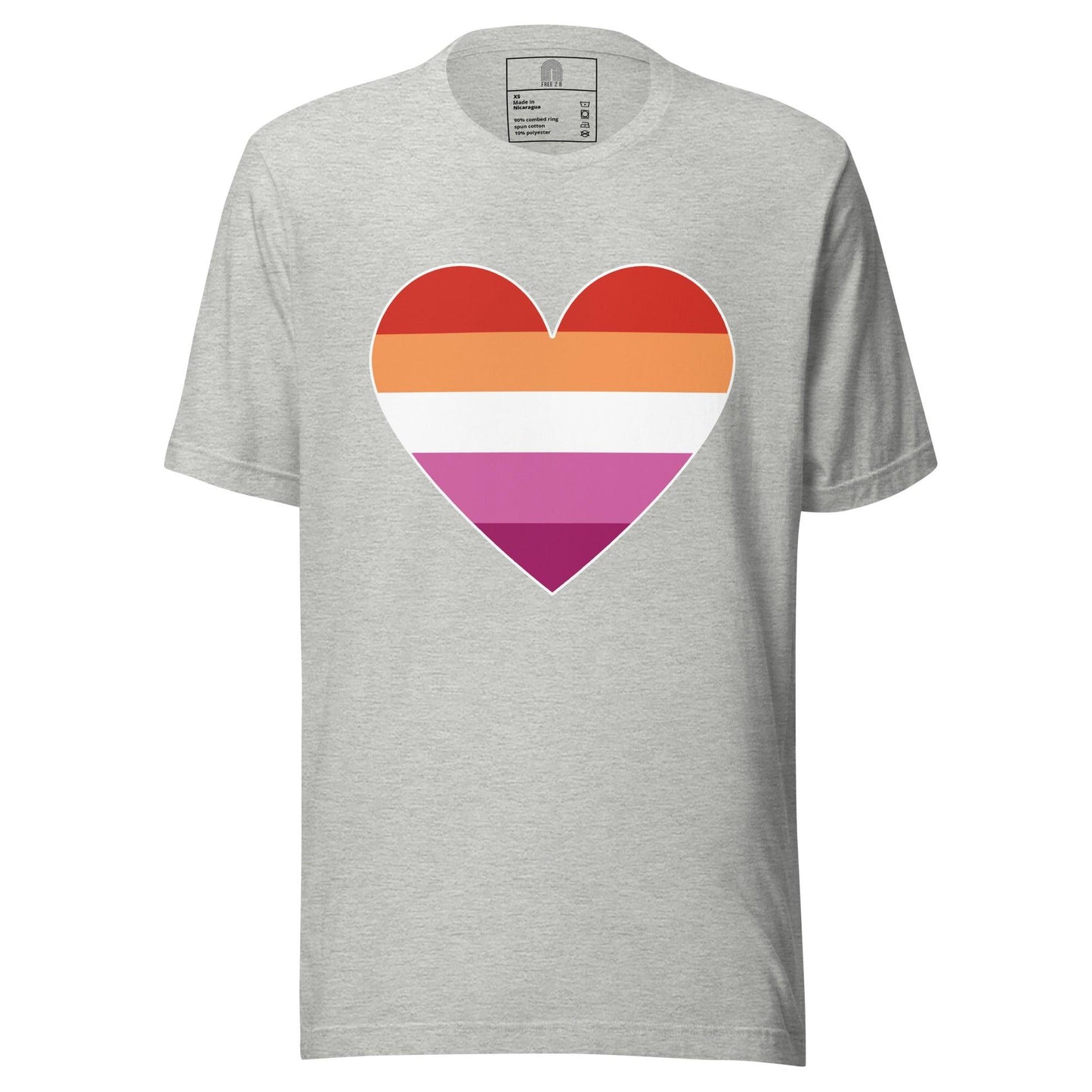 Lesbian Heart T-Shirt - T Shirt - Free 2 B