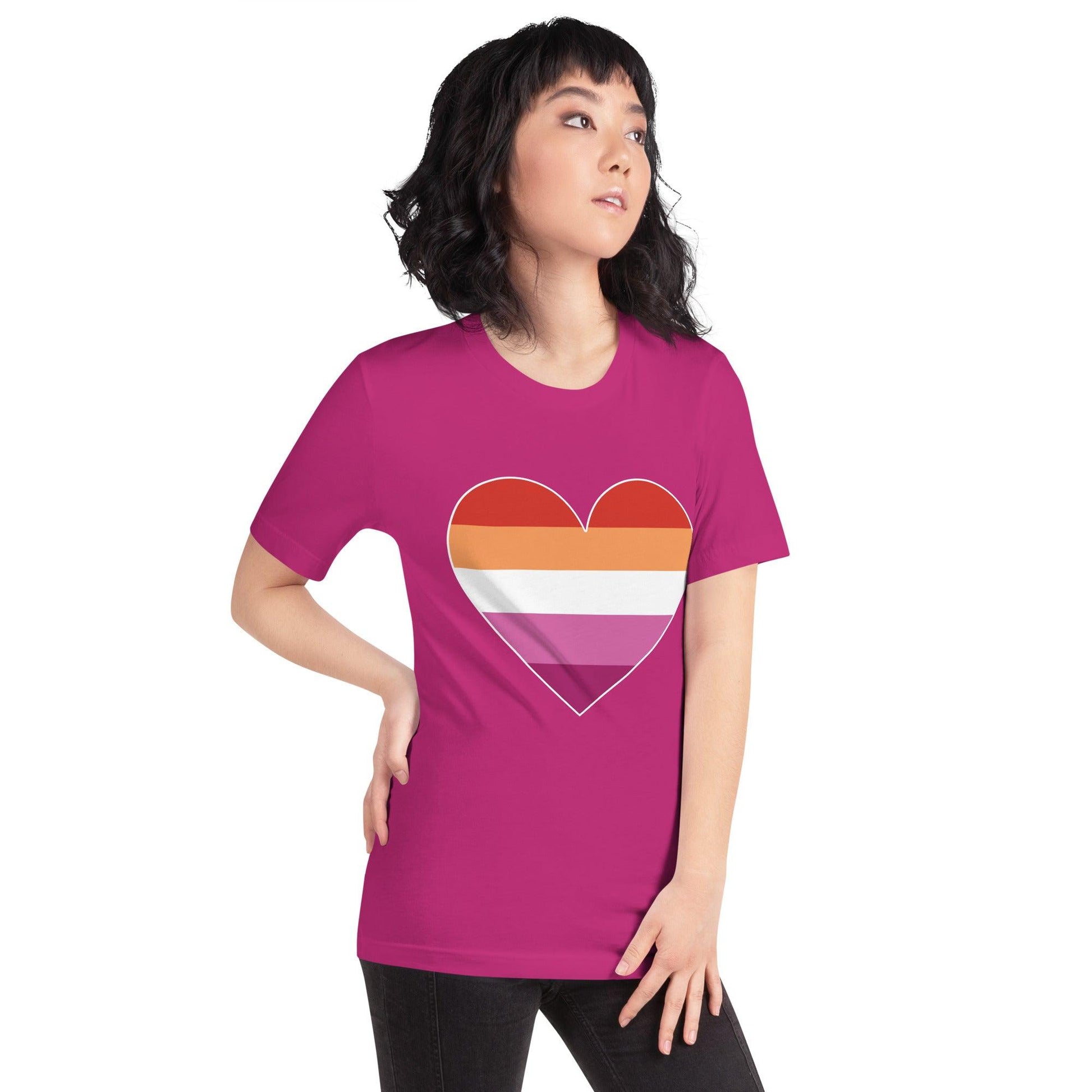 Lesbian Heart T-Shirt - T Shirt - Free 2 B