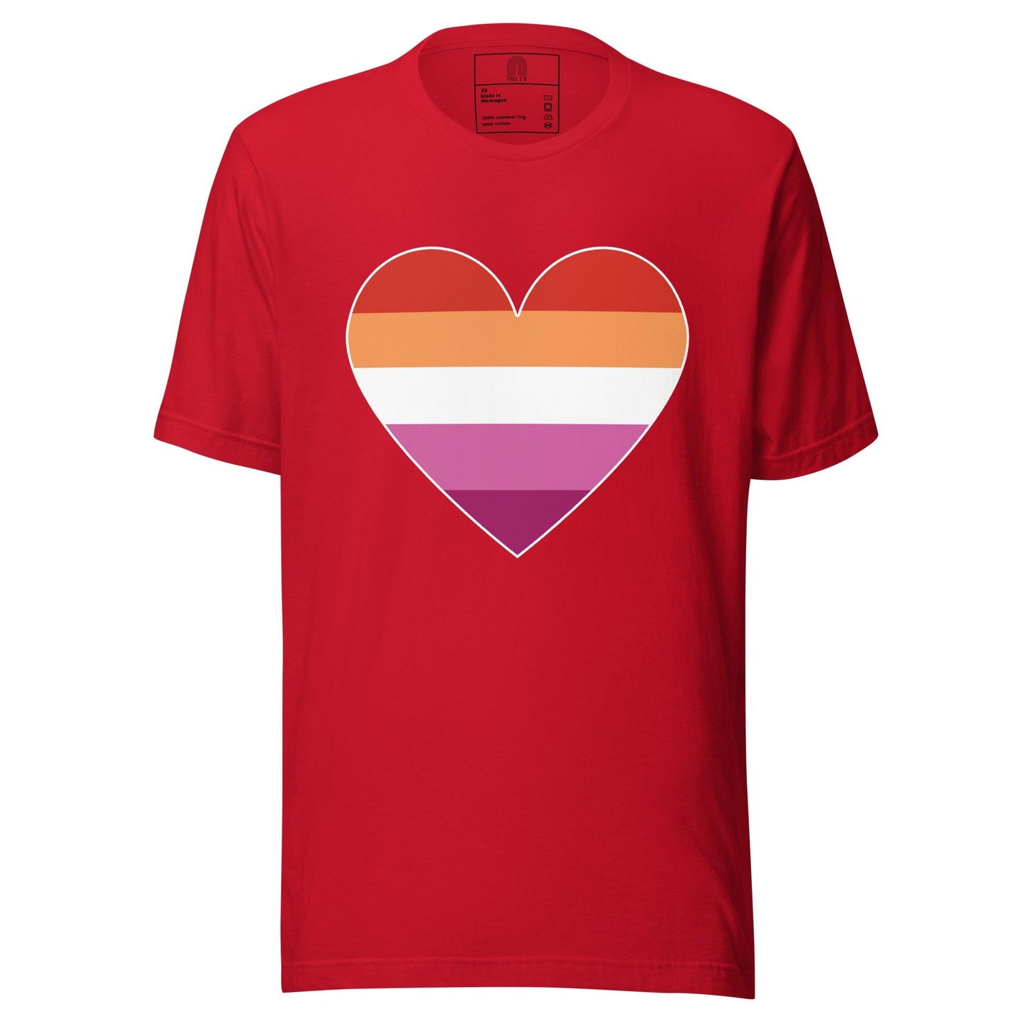 Lesbian Heart T-Shirt - T Shirt - Free 2 B