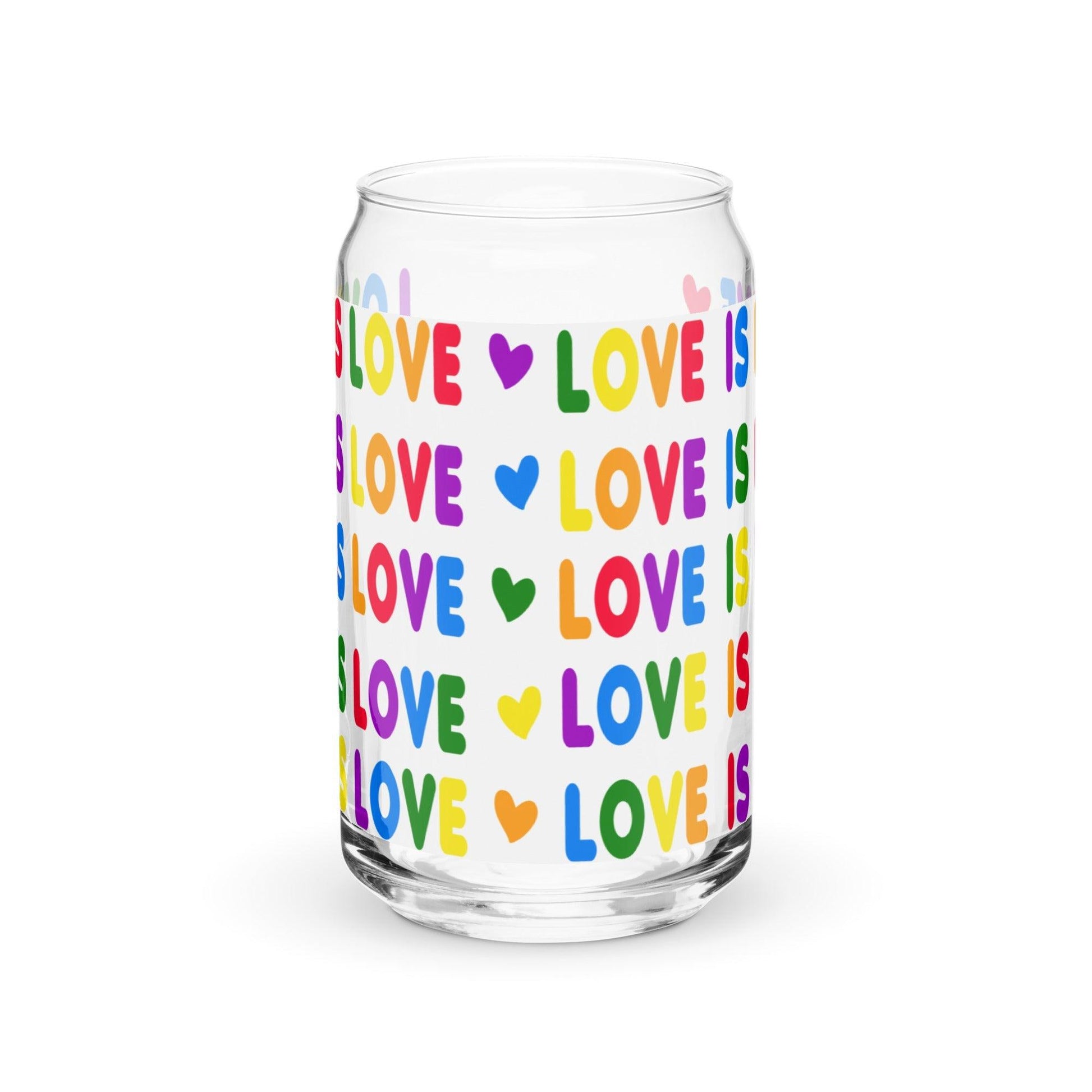 Love is Love Glass Mason Jar - Mason Jar - Free 2 B