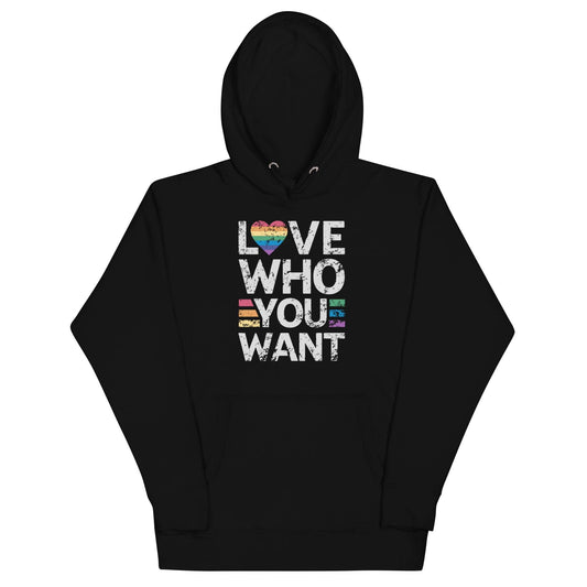 "Love Who You Want" Hoodie - Hoodie - Free 2 B