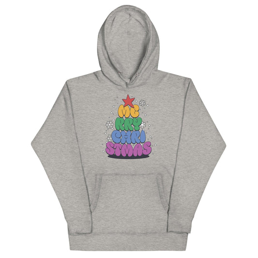 Merry Christmas Rainbow Unisex Hoodie - Hoodie - Free 2 B