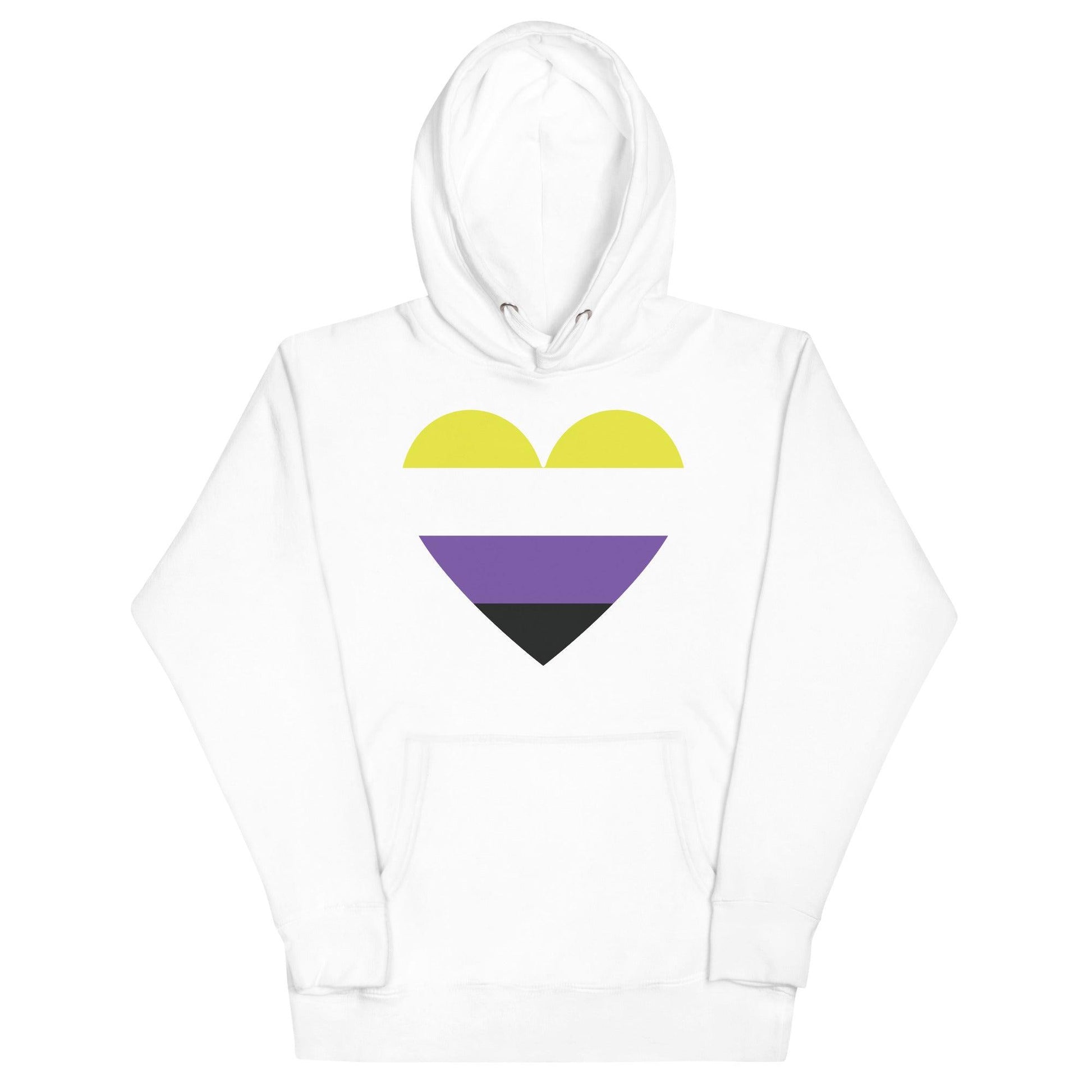 Nonbinary Heart Hoodie - Hoodie - Free 2 B