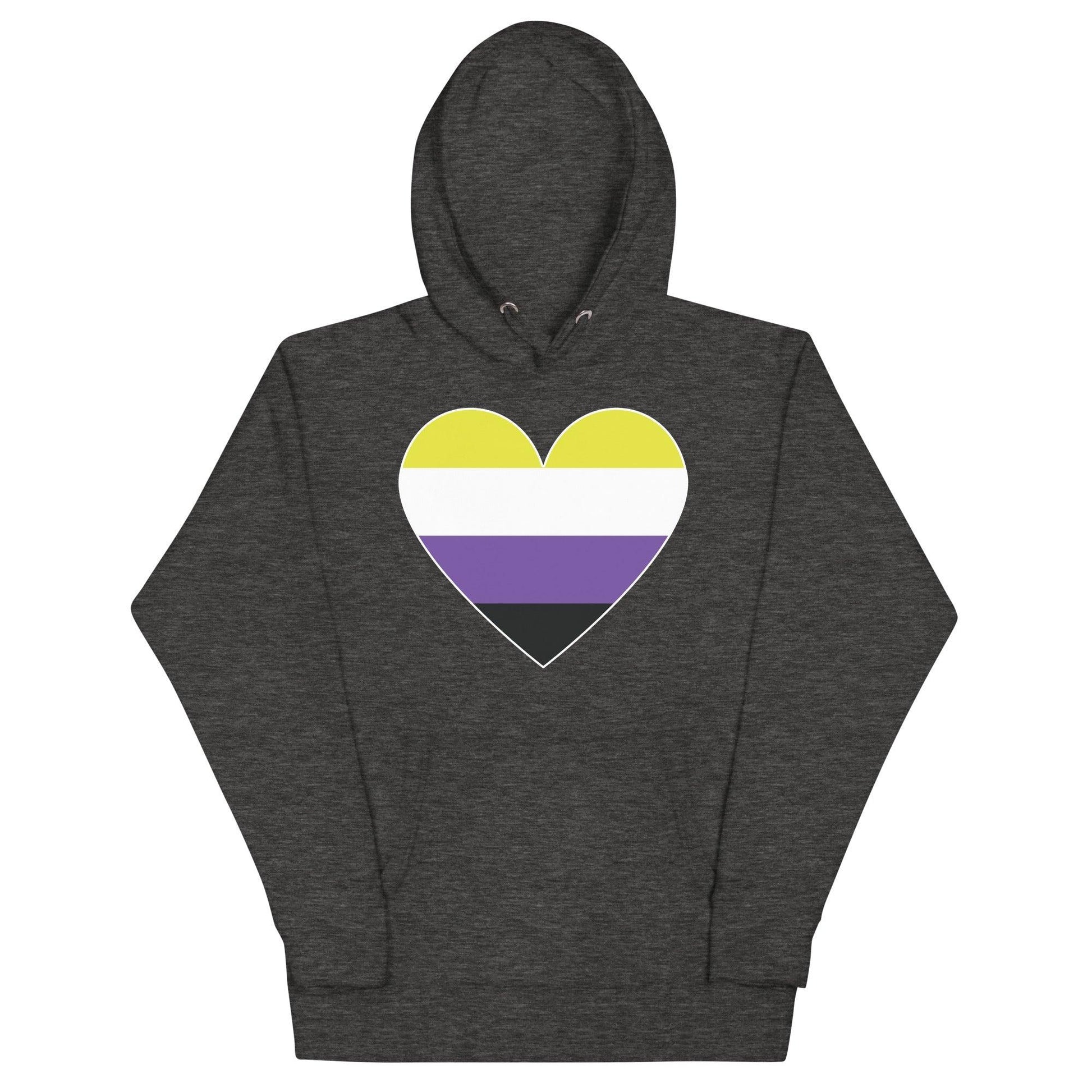 Nonbinary Heart Hoodie - Hoodie - Free 2 B