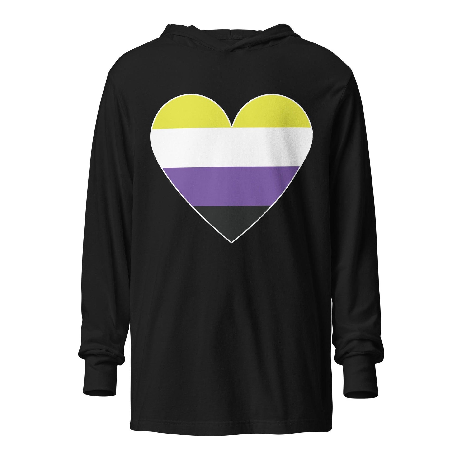 Nonbinary Heart Long Sleeve Shirt - Long Sleeve Shirt - Free 2 B