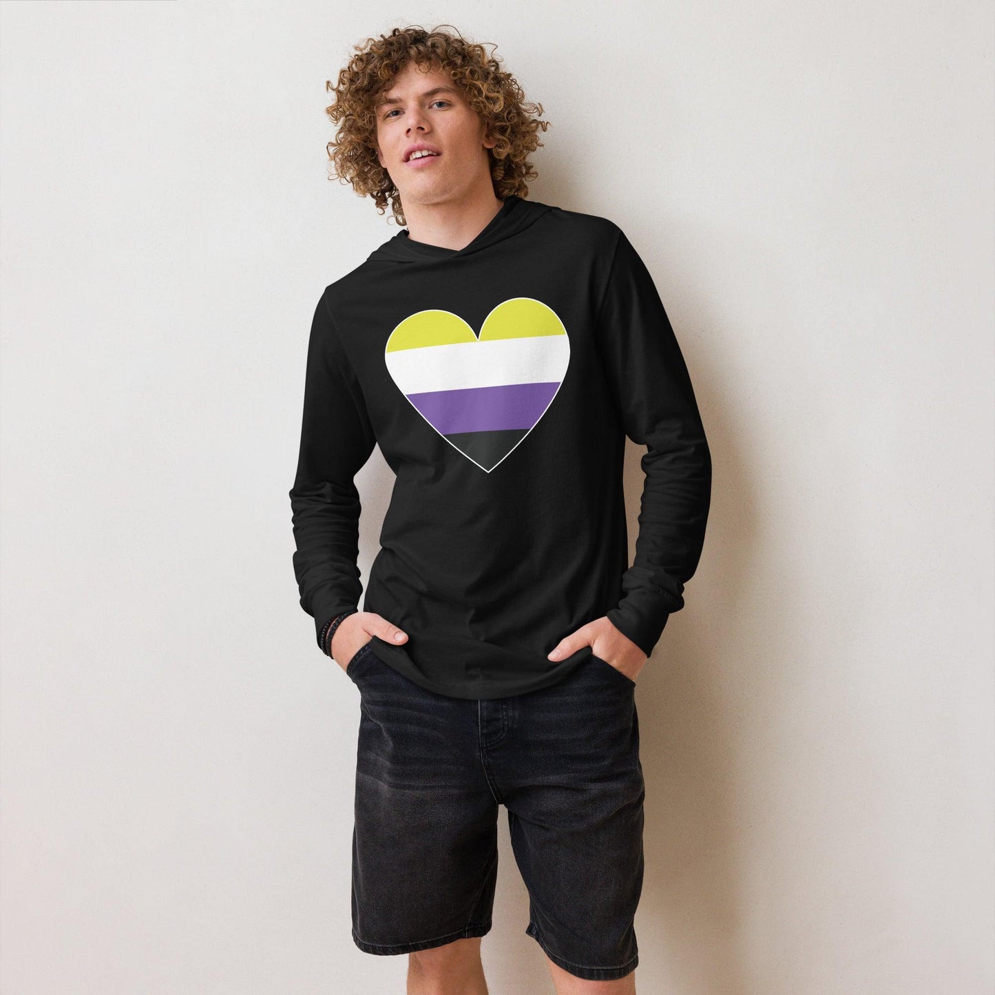 Nonbinary Heart Long Sleeve Shirt - Long Sleeve Shirt - Free 2 B