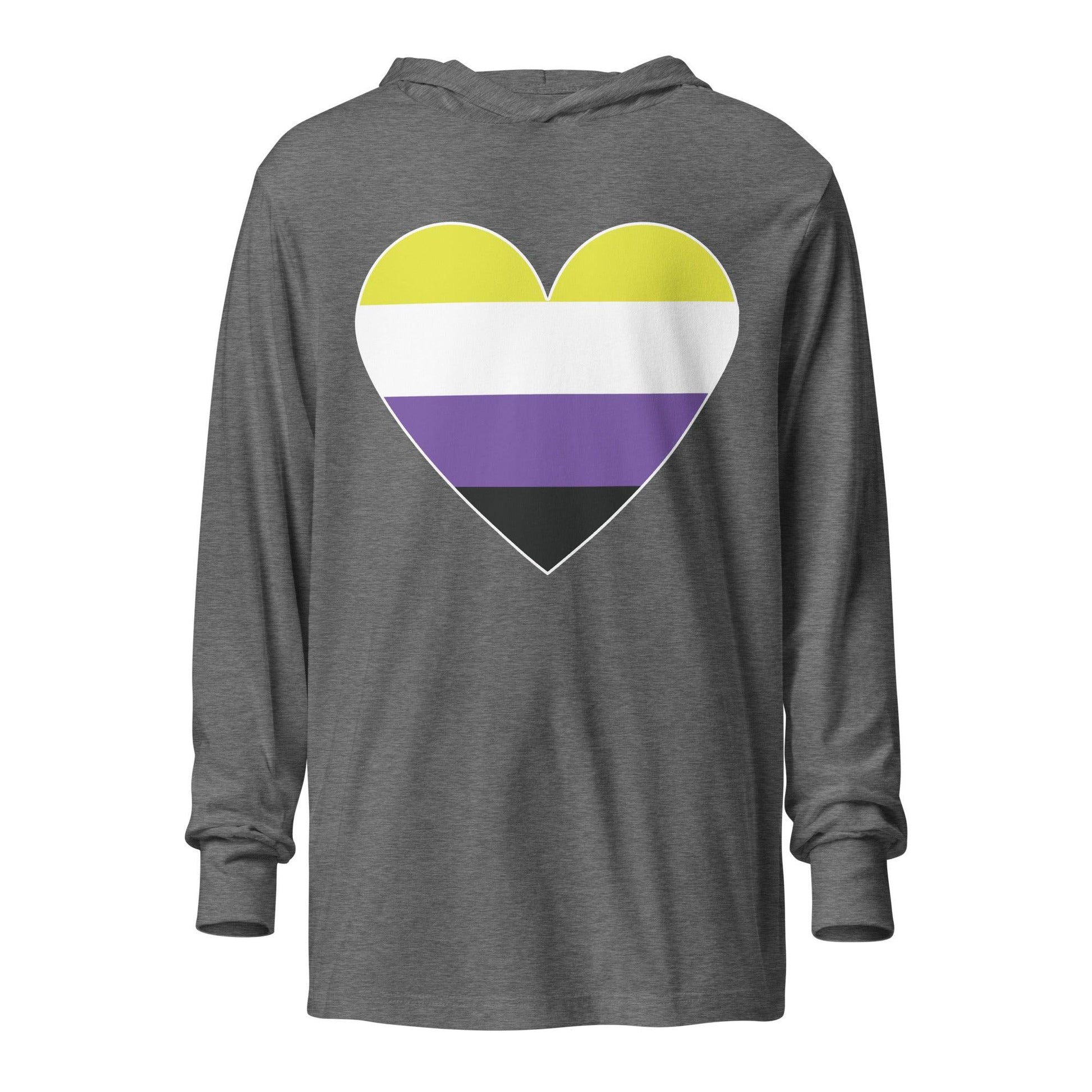 Nonbinary Heart Long Sleeve Shirt - Long Sleeve Shirt - Free 2 B