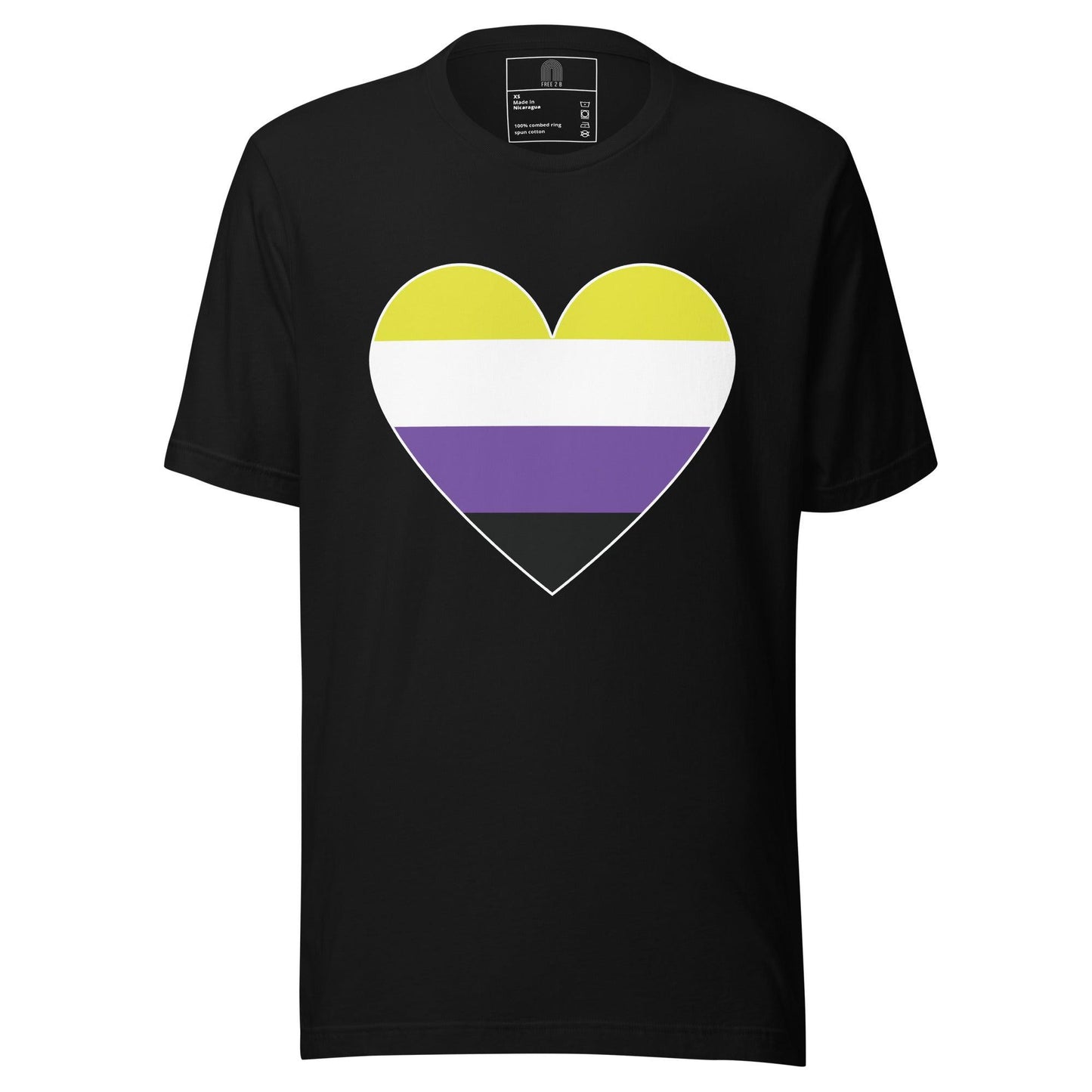 Nonbinary Heart T-Shirt - T Shirt - Free 2 B